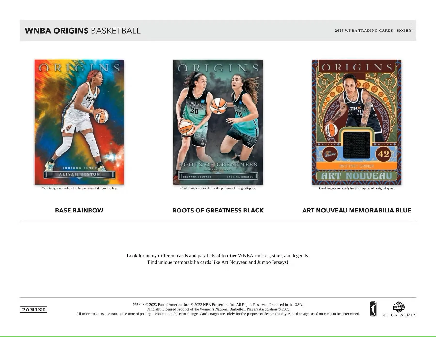 2023 Panini WNBA Origins Basketball Hobby Box