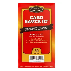 50ct Pack Card Saver 3 Semi-Rigid Holder