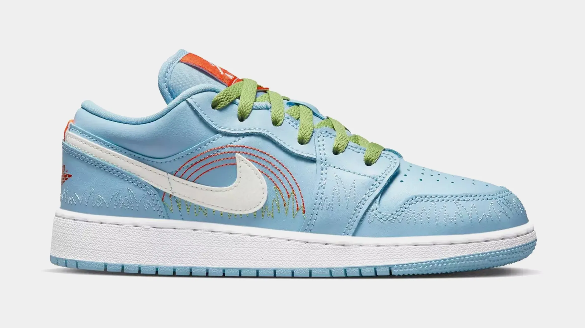 Air Jordan 1 Low Se Grade School Lifestyle Shoes (Blue)