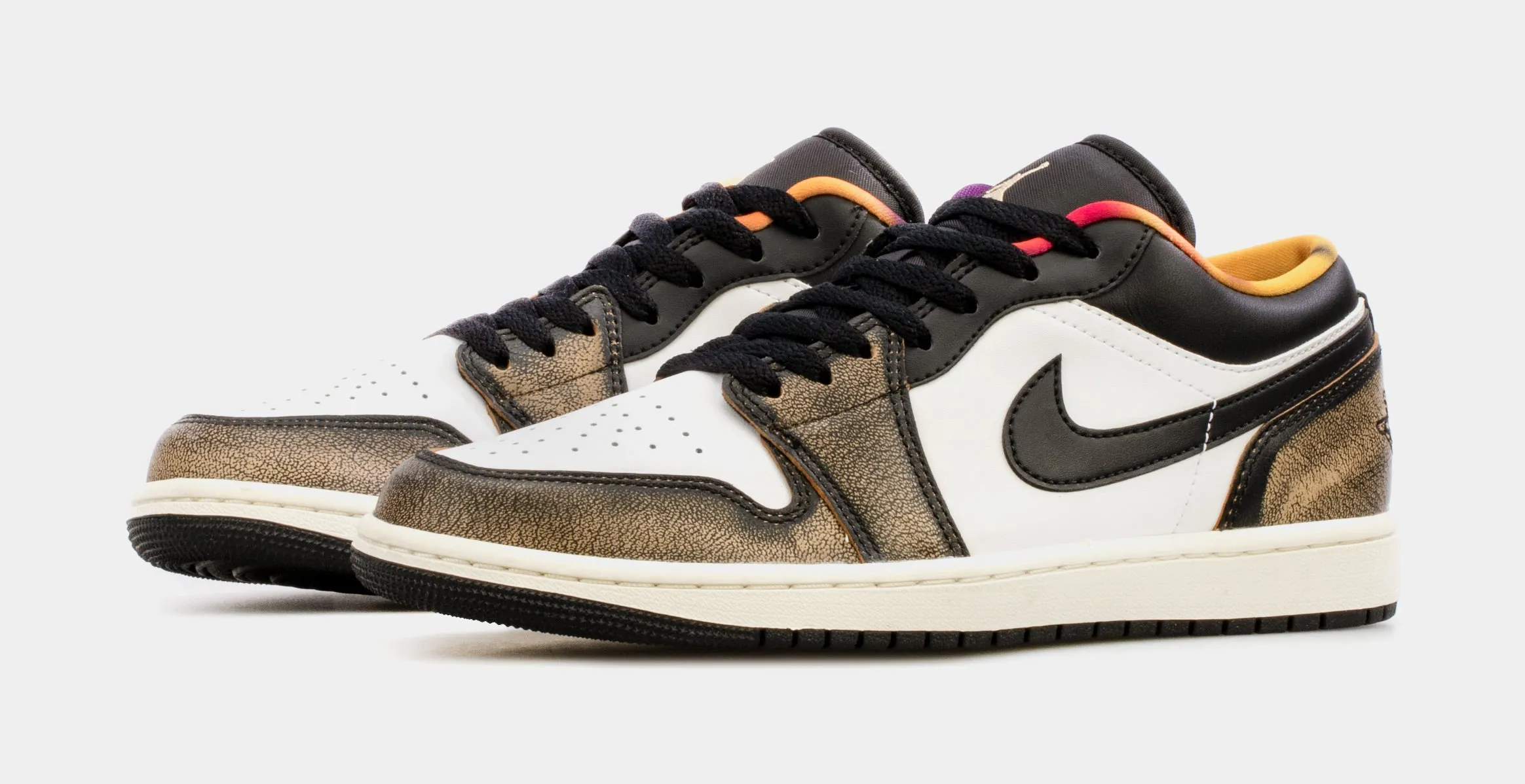 Air Jordan 1 Low SE Wear Away Mens Lifestyle Shoes (Black/Brown) Free Shipping