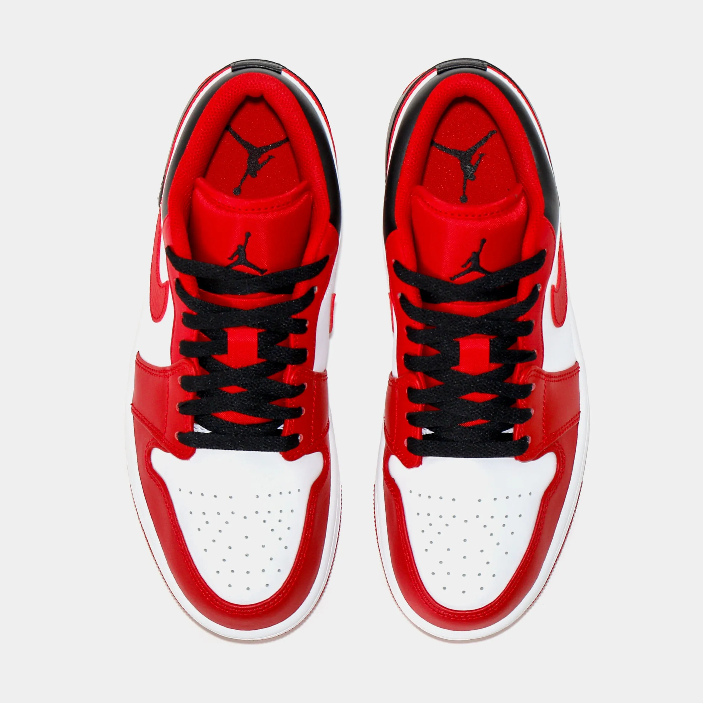 Air Jordan 1 Retro Low Reverse Black Toe Mens Lifestyle Shoes (Black/Red) Free Shipping