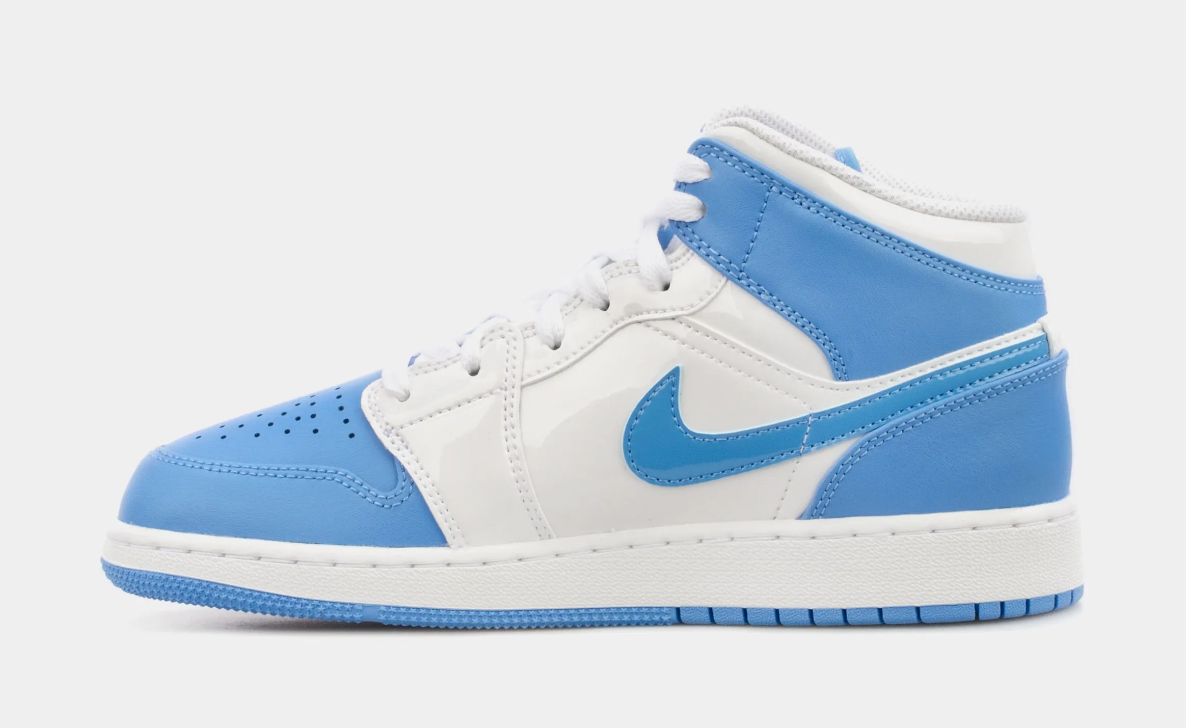 Air Jordan 1 Retro Mid Game Winner Grade School Lifestyle Shoes (Blue/White)