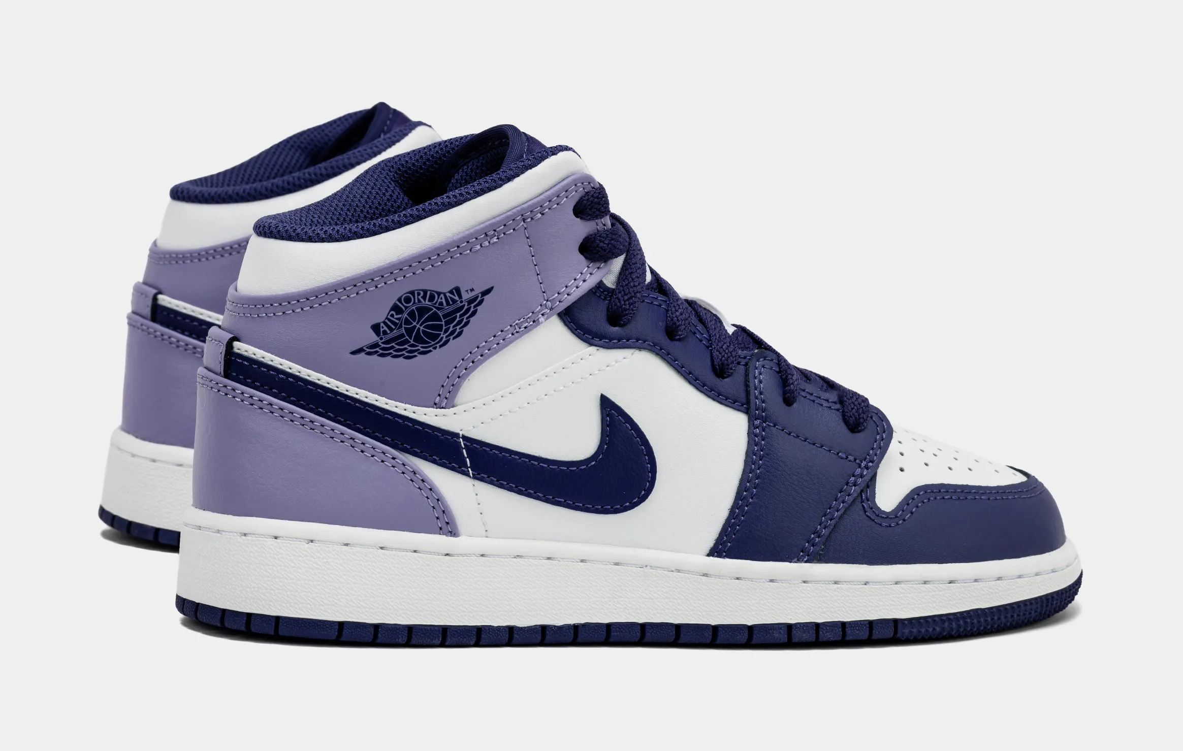 Air Jordan 1 Retro Mid Sky J Purple Grade School Lifestyle Shoes (Purple)