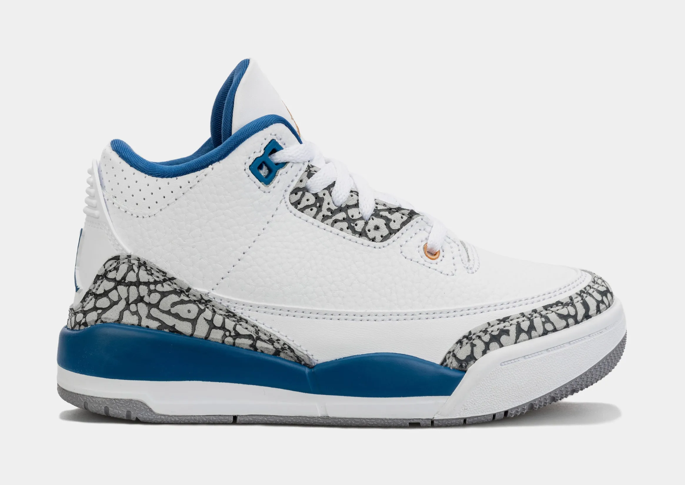 Air Jordan 3 Retro Wizards True Blue Preschool Lifestyle Shoes (White/Blue)