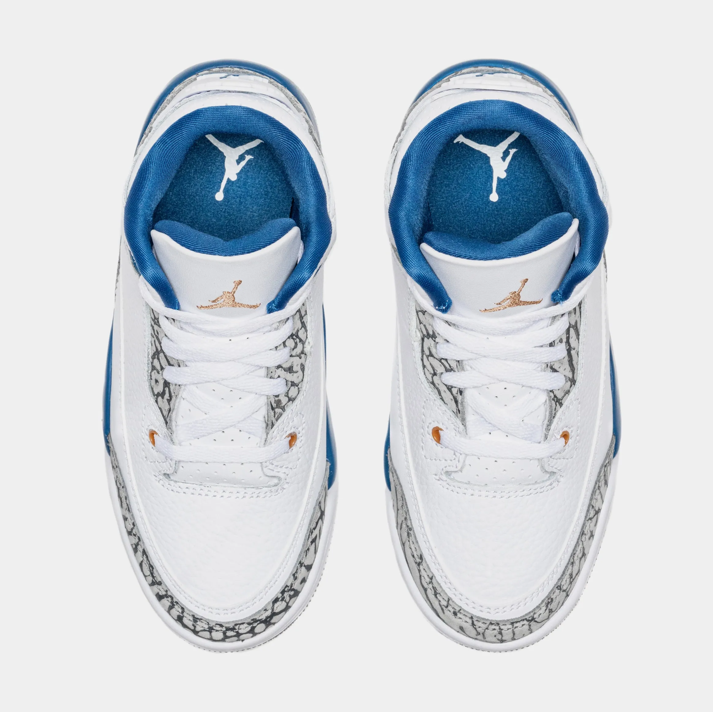 Air Jordan 3 Retro Wizards True Blue Preschool Lifestyle Shoes (White/Blue)