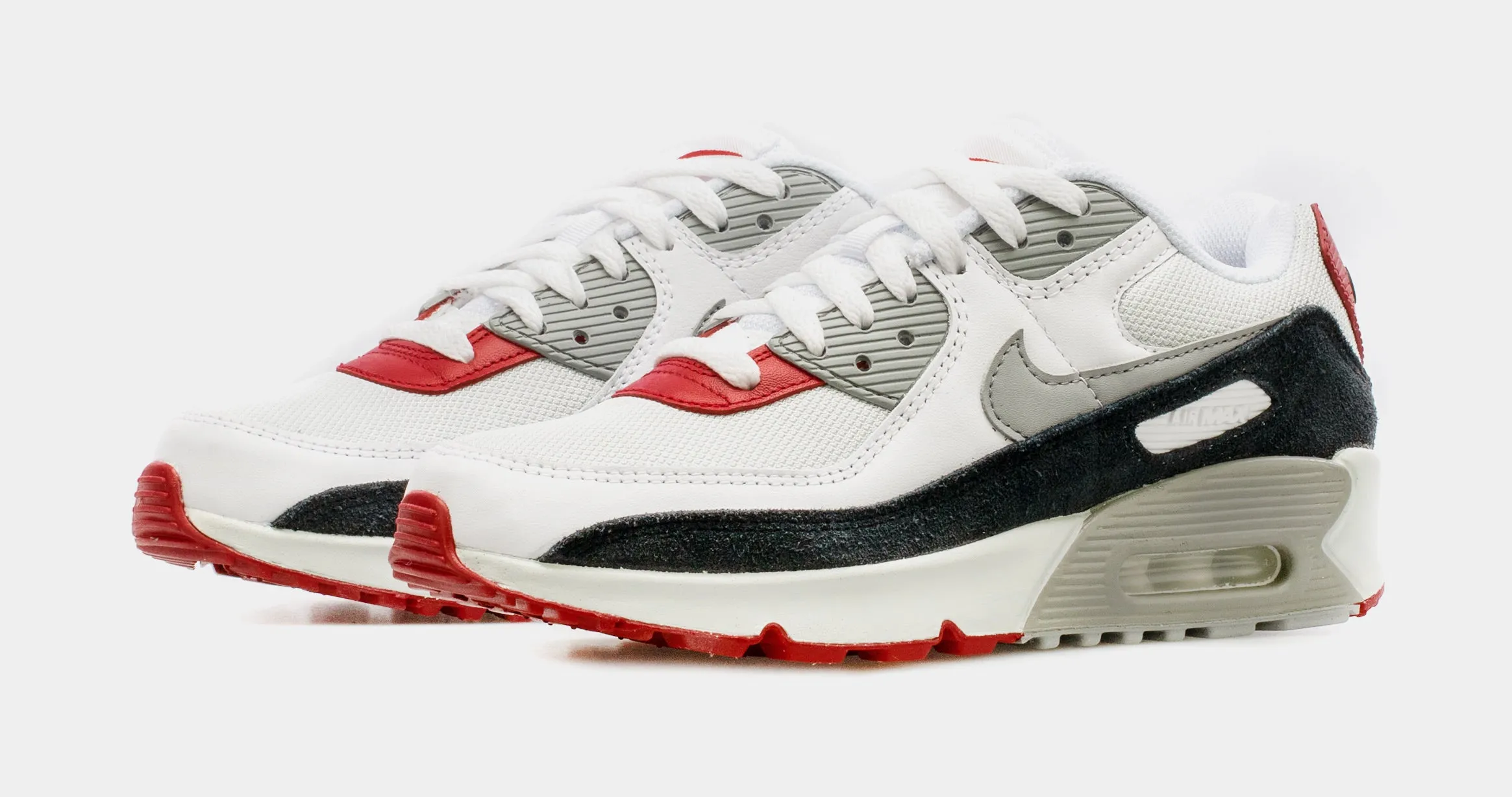 Air Max 90 Inline Varsity Red Grade School Lifestyle Shoes (White/Red)