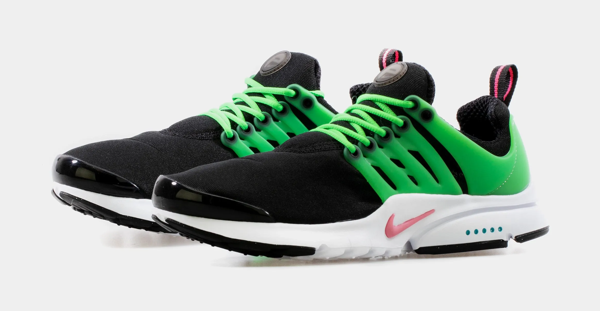 Air Presto Grade School Running Shoe (Black/Green)