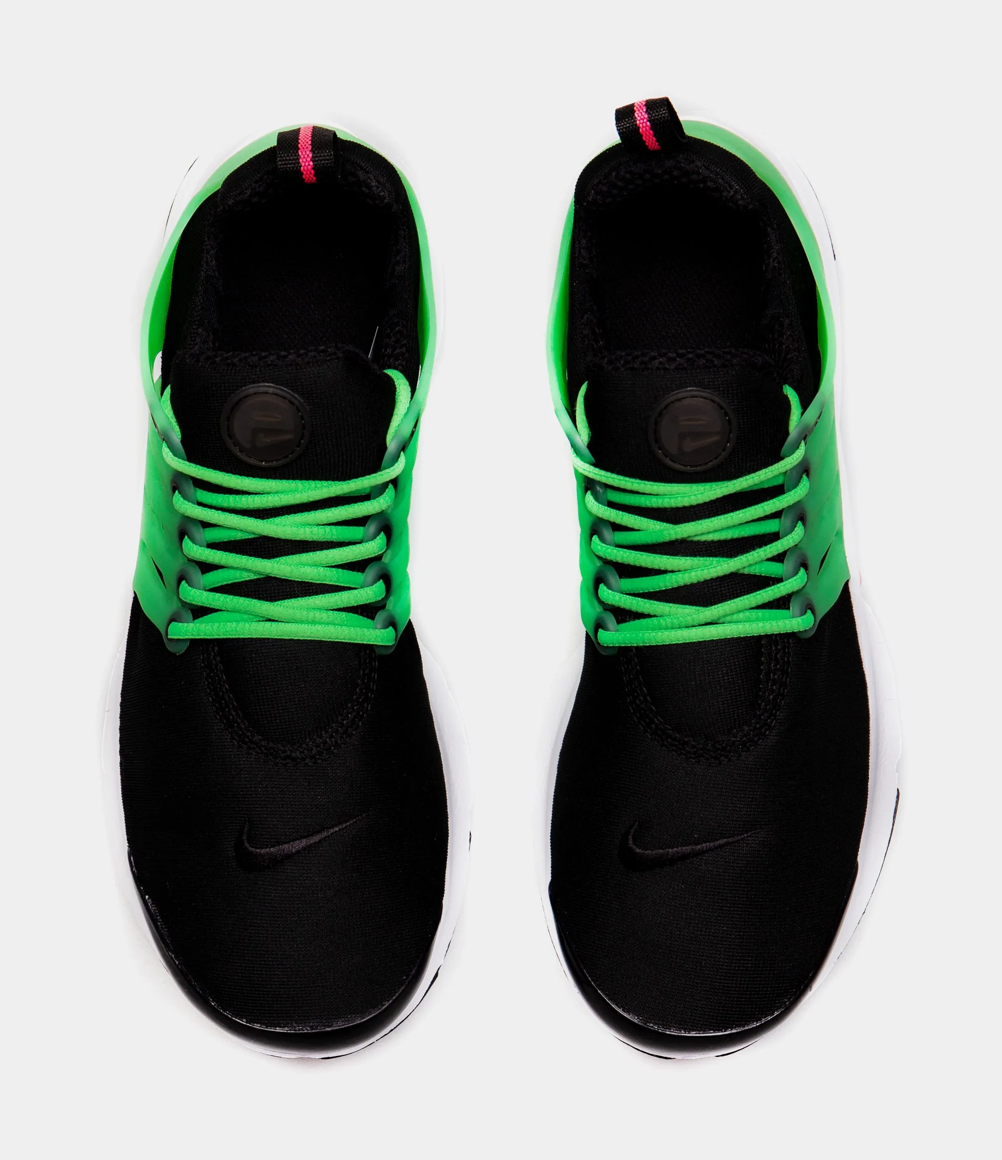 Air Presto Grade School Running Shoe (Black/Green)