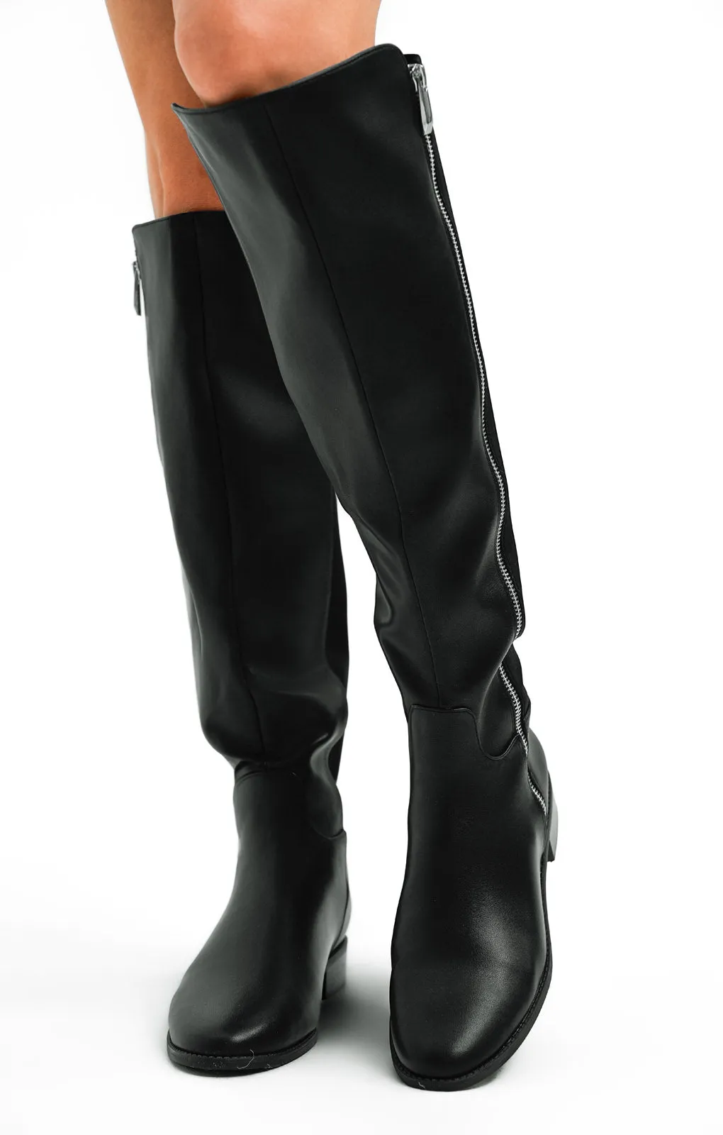 ALDO Aahliyah Flat Knee Boots In Black