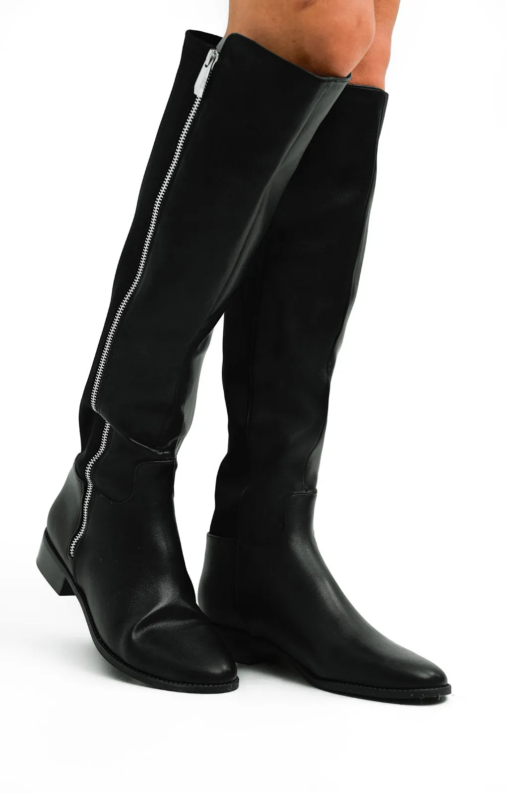 ALDO Aahliyah Flat Knee Boots In Black