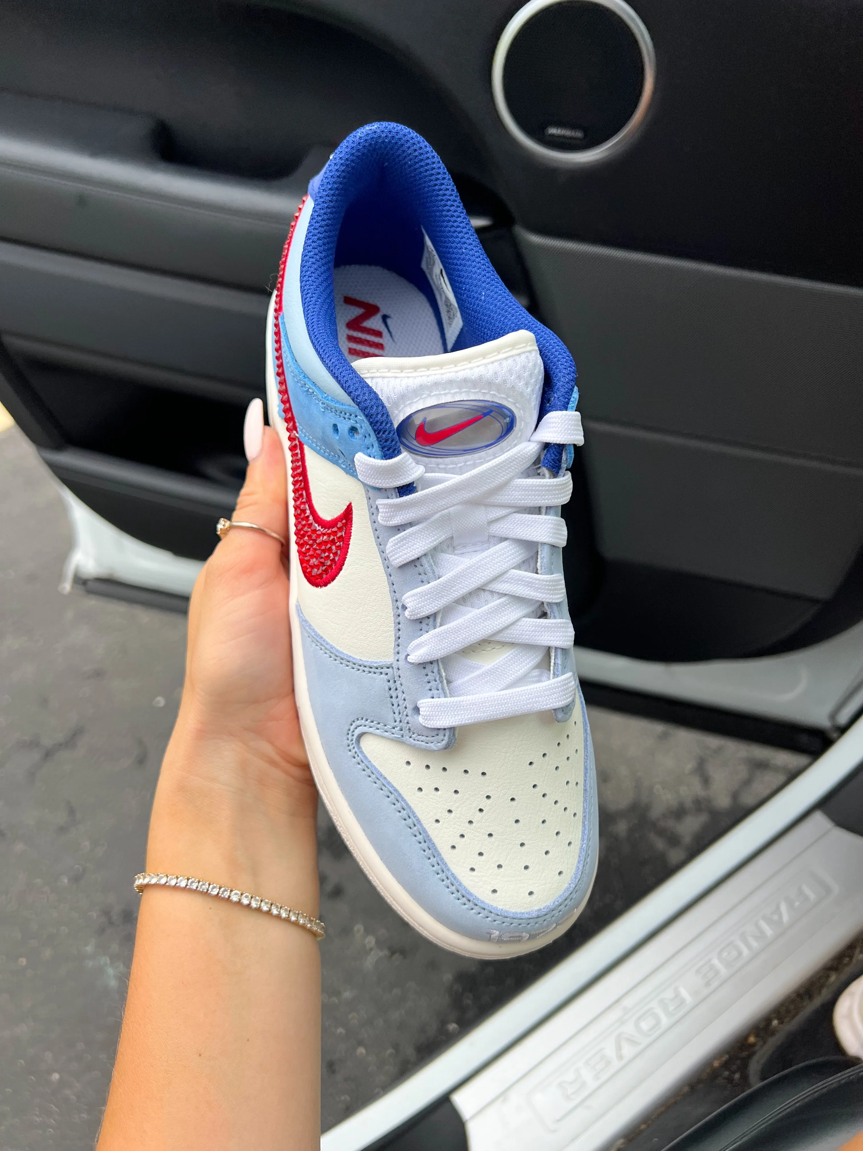 Americana Swarovski Womens Nike Dunk Shoes