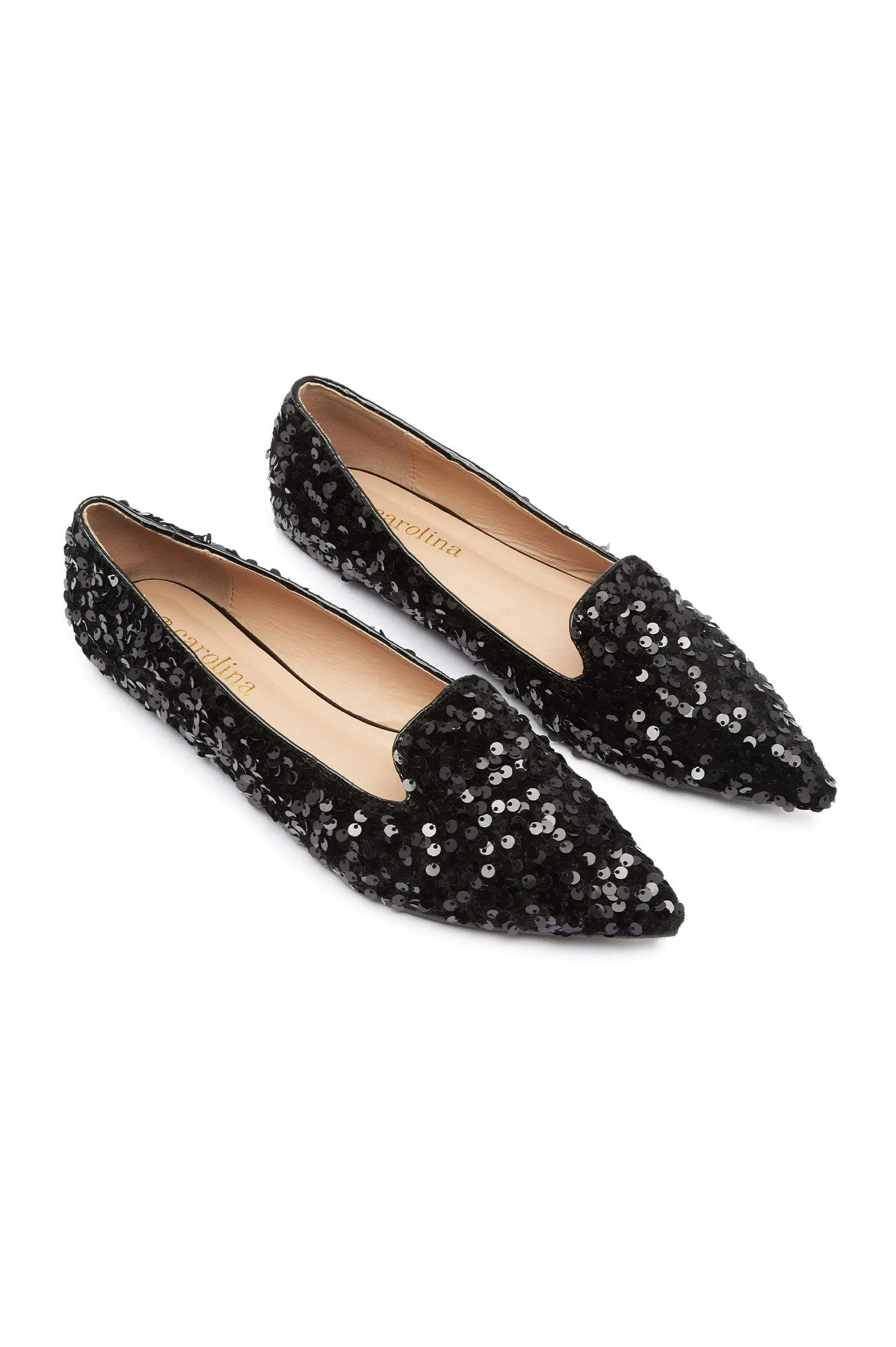 Annabelle Sequin Loafers Black