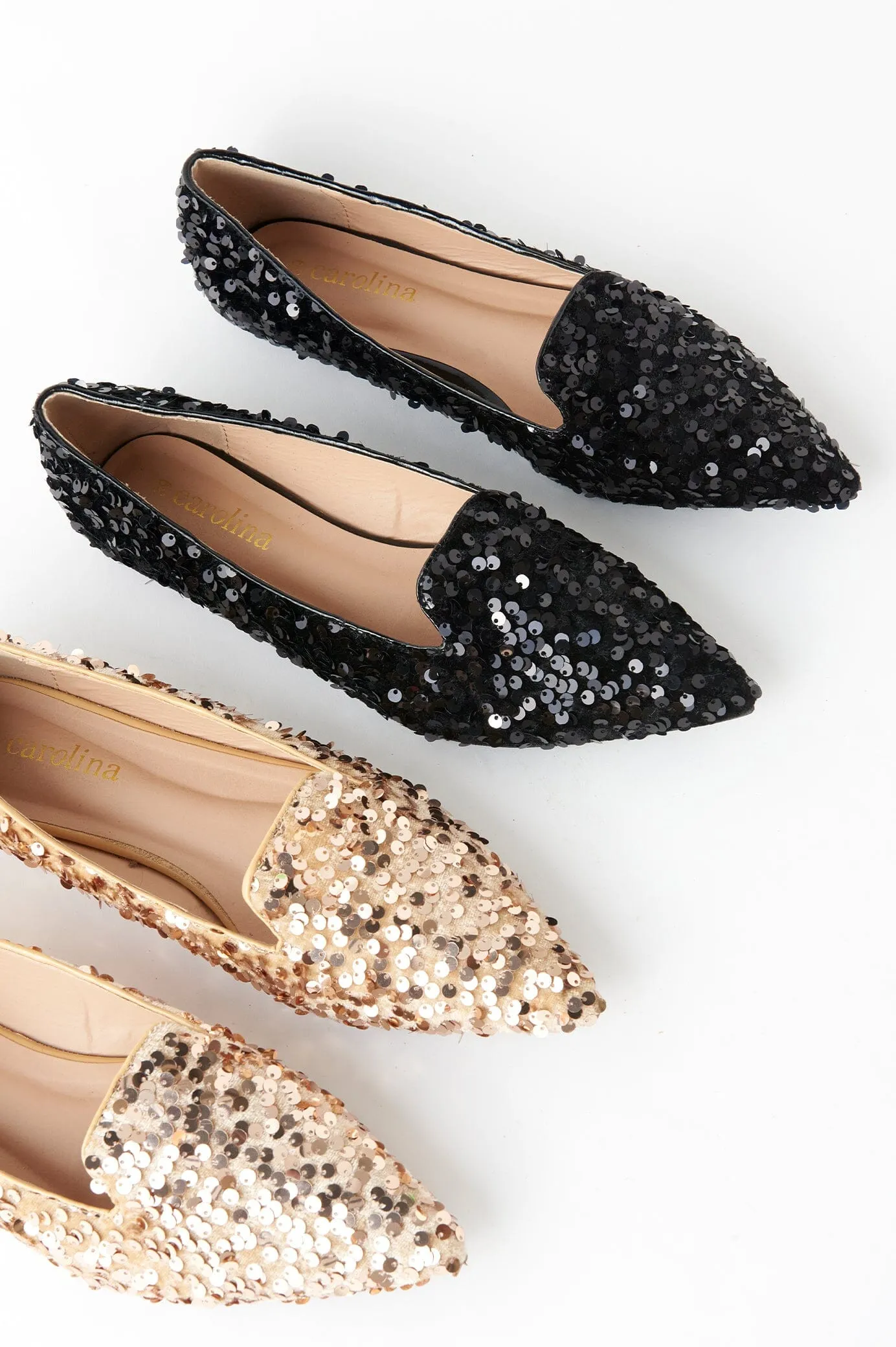 Annabelle Sequin Loafers Black