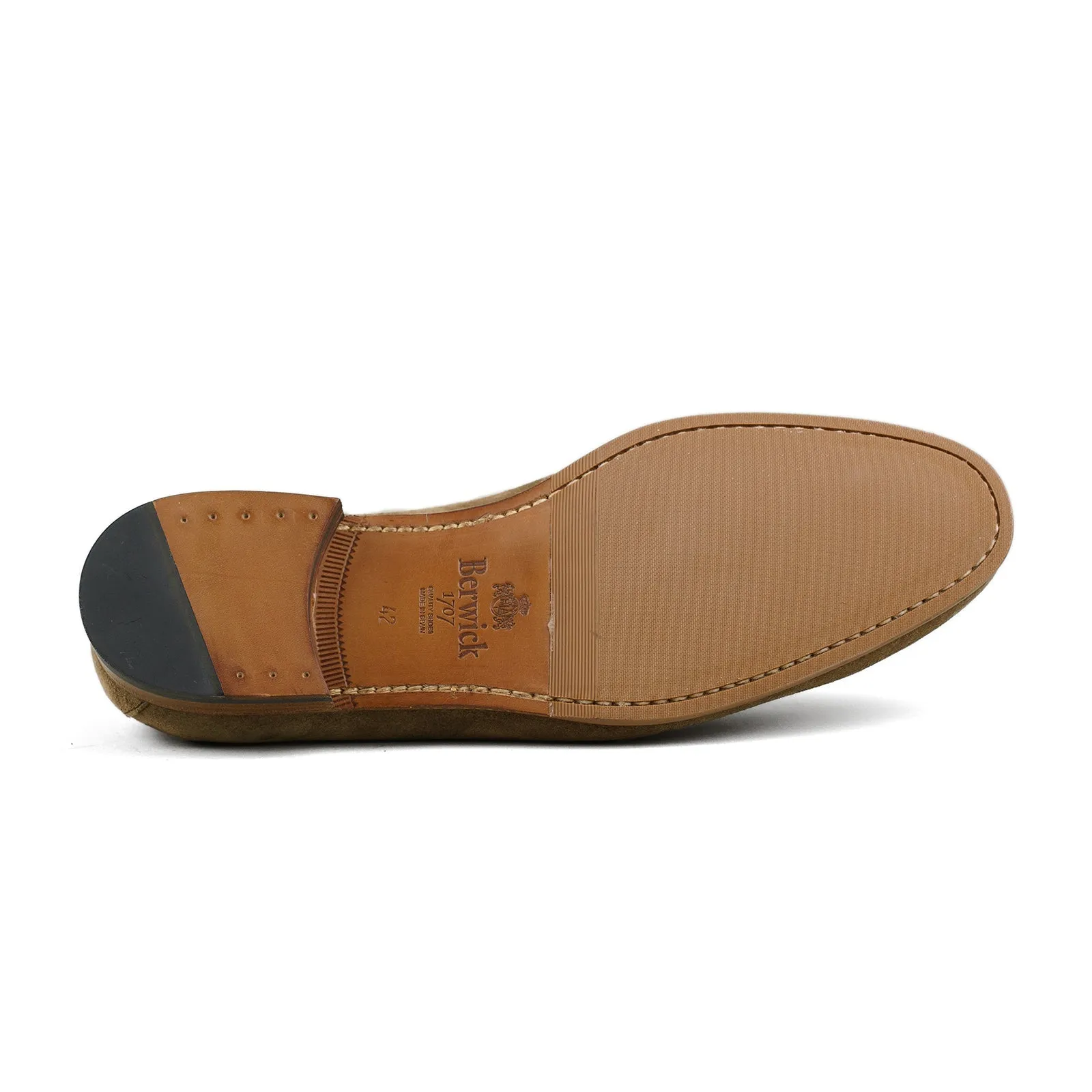 Belgian Tassel Loafer - Golden Brown Suede