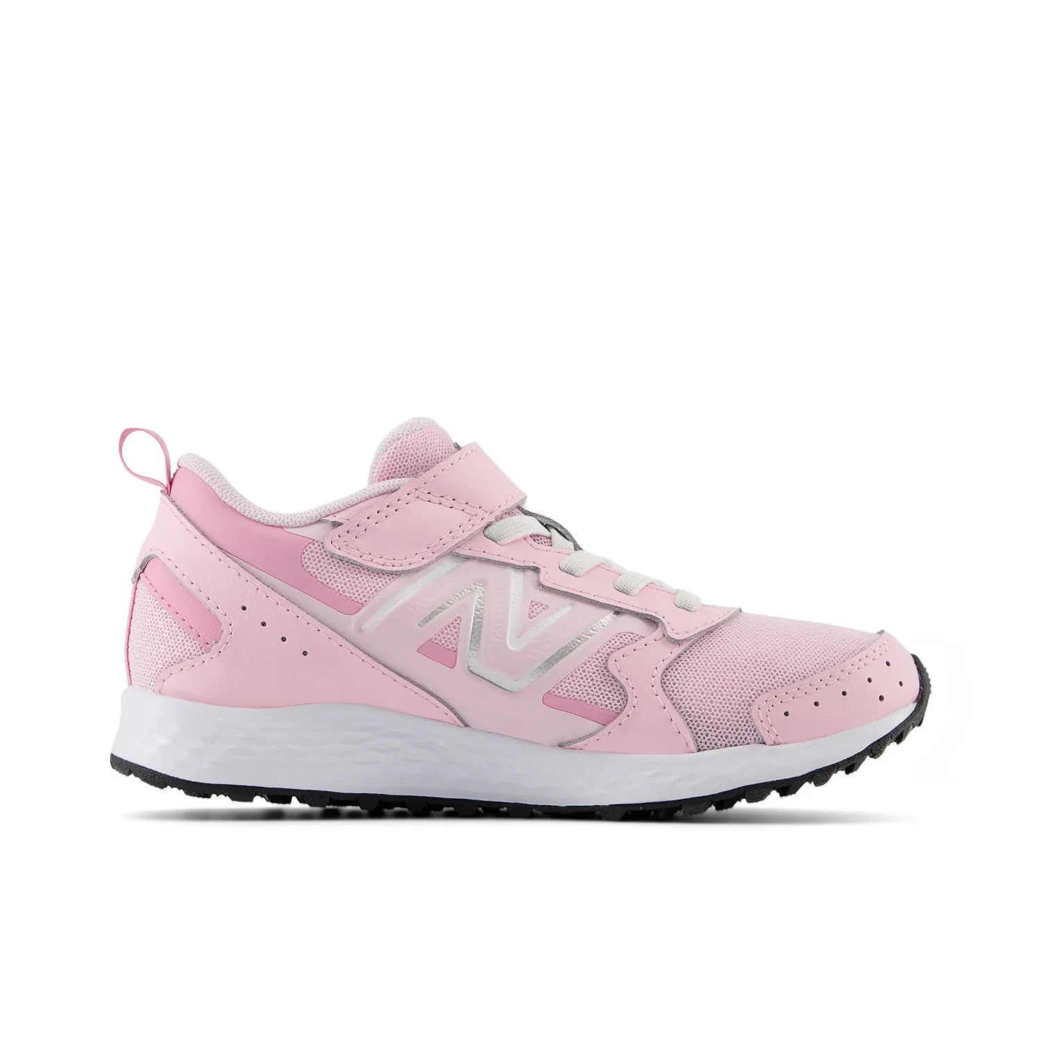 Big & Little Kid's New Balance Fresh Foam 650 Bungee Lace with Top Strap Color: Light Raspberry with Pink Sugar