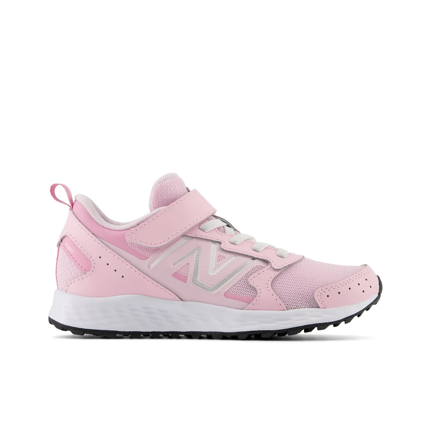 Big & Little Kid's New Balance Fresh Foam 650 Bungee Lace with Top Strap Color: Light Raspberry with Pink Sugar