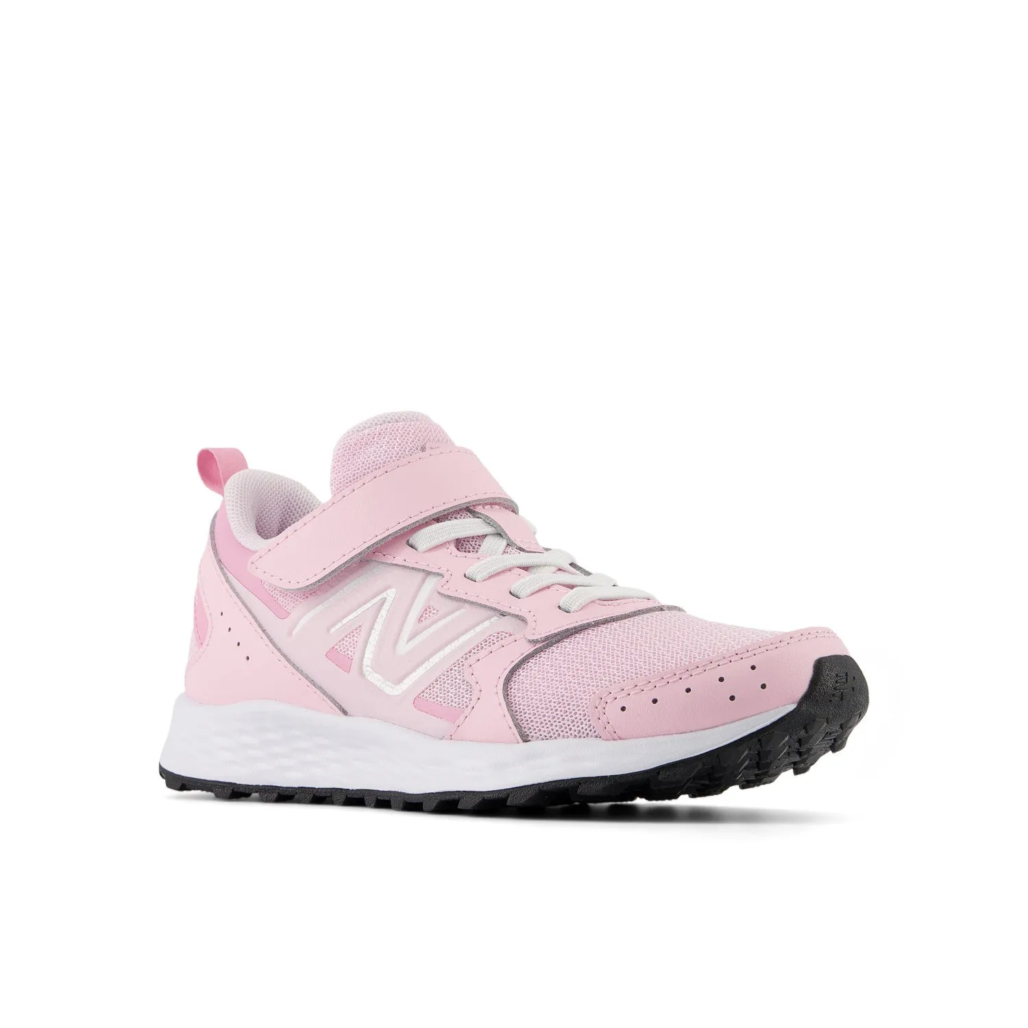 Big & Little Kid's New Balance Fresh Foam 650 Bungee Lace with Top Strap Color: Light Raspberry with Pink Sugar