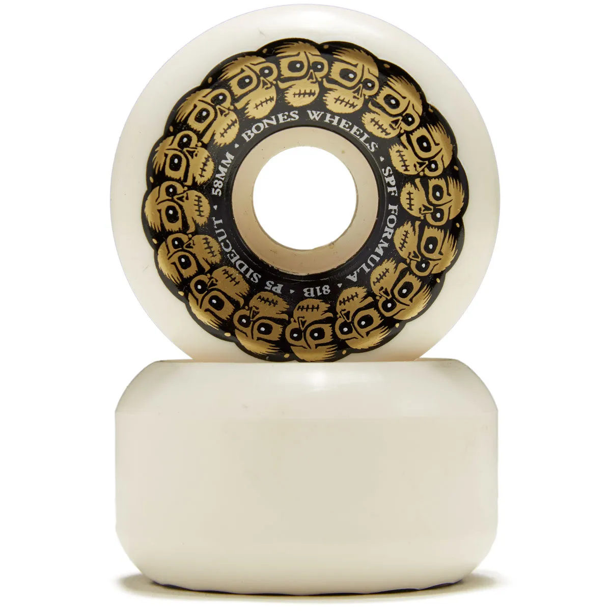 BONES WHEELS  CIRCLE SKULLS P5 SIDECUT 81B (56MM/60MM)