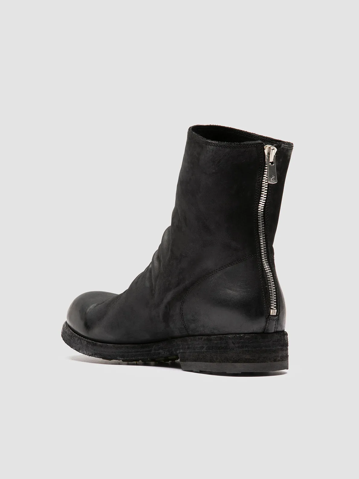 BULLA DD 103 - Black Leather Zipped Boots