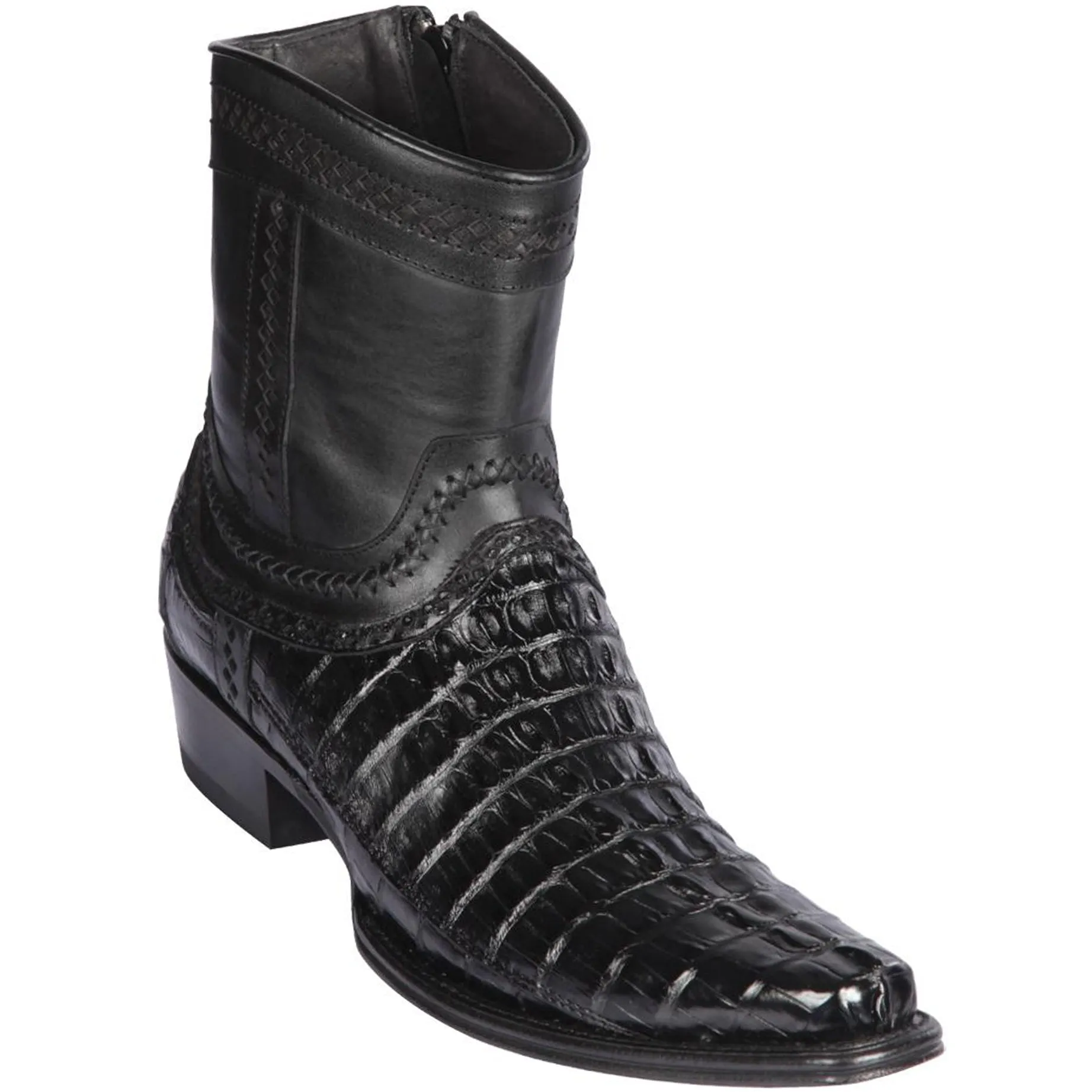 Caiman Tail Short Black Boots