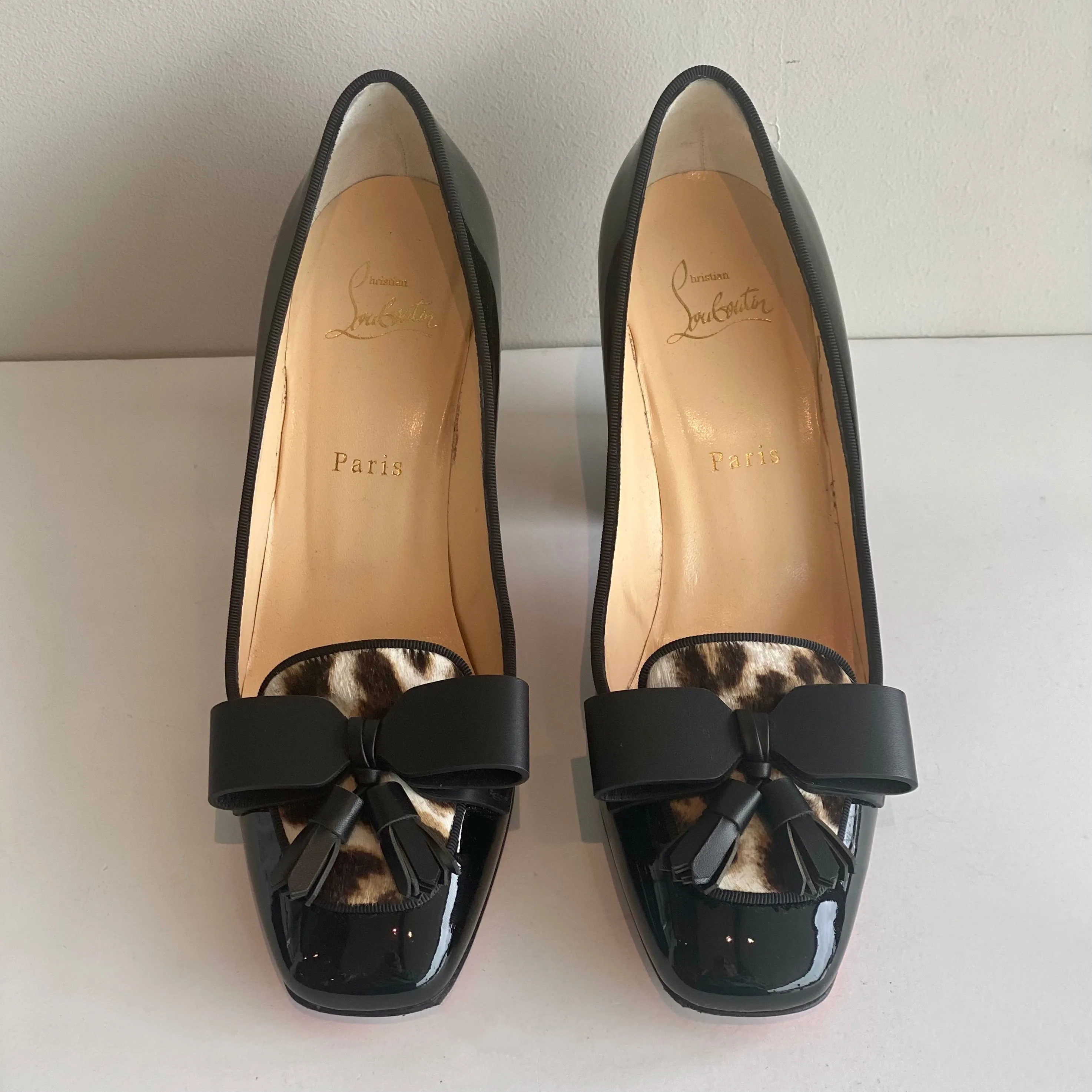 Christian Louboutin Patent Heeled Loafers