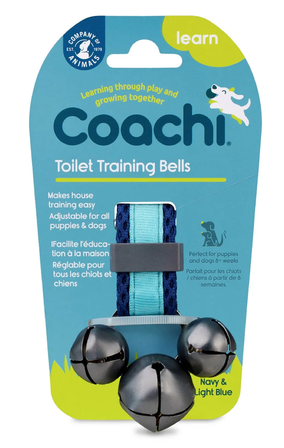 Coachi Toilet Training Bells, Navy & Light Blue