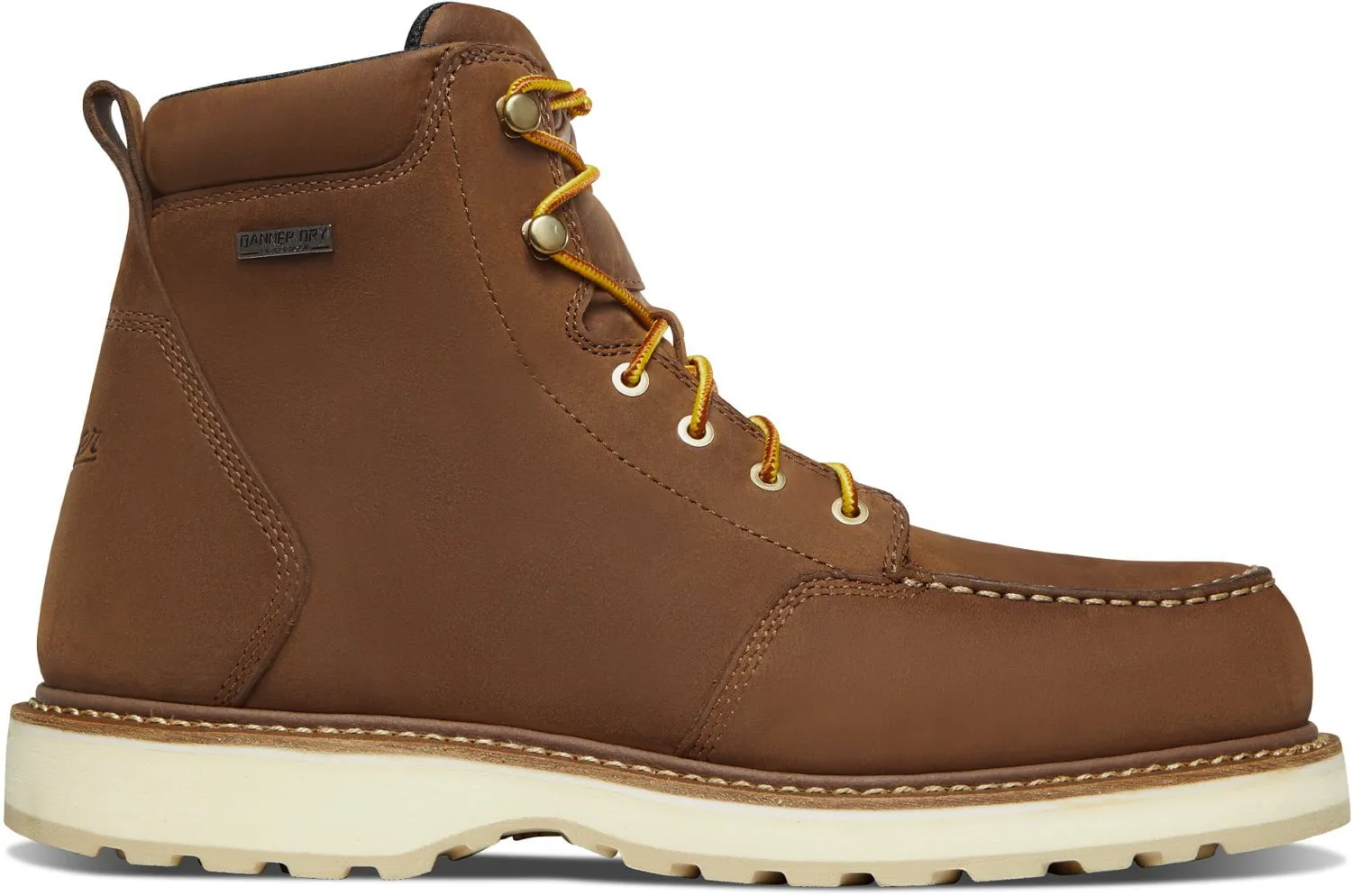 Danner Mens Cedar River Moc Toe 6in Brown Leather Work Boots