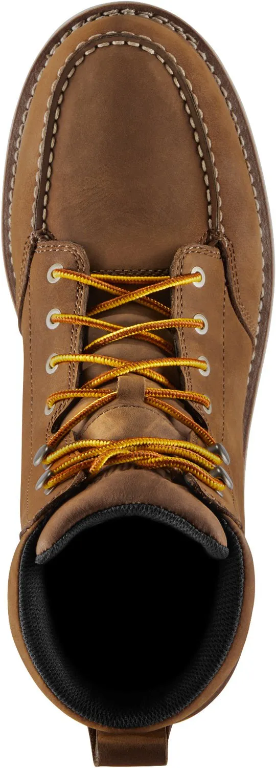 Danner Mens Cedar River Moc Toe 6in Brown Leather Work Boots