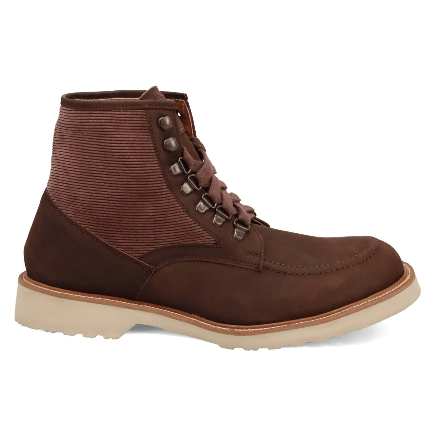 Dingo Mens Carlsbad Brown/Tan Leather Ankle Boots