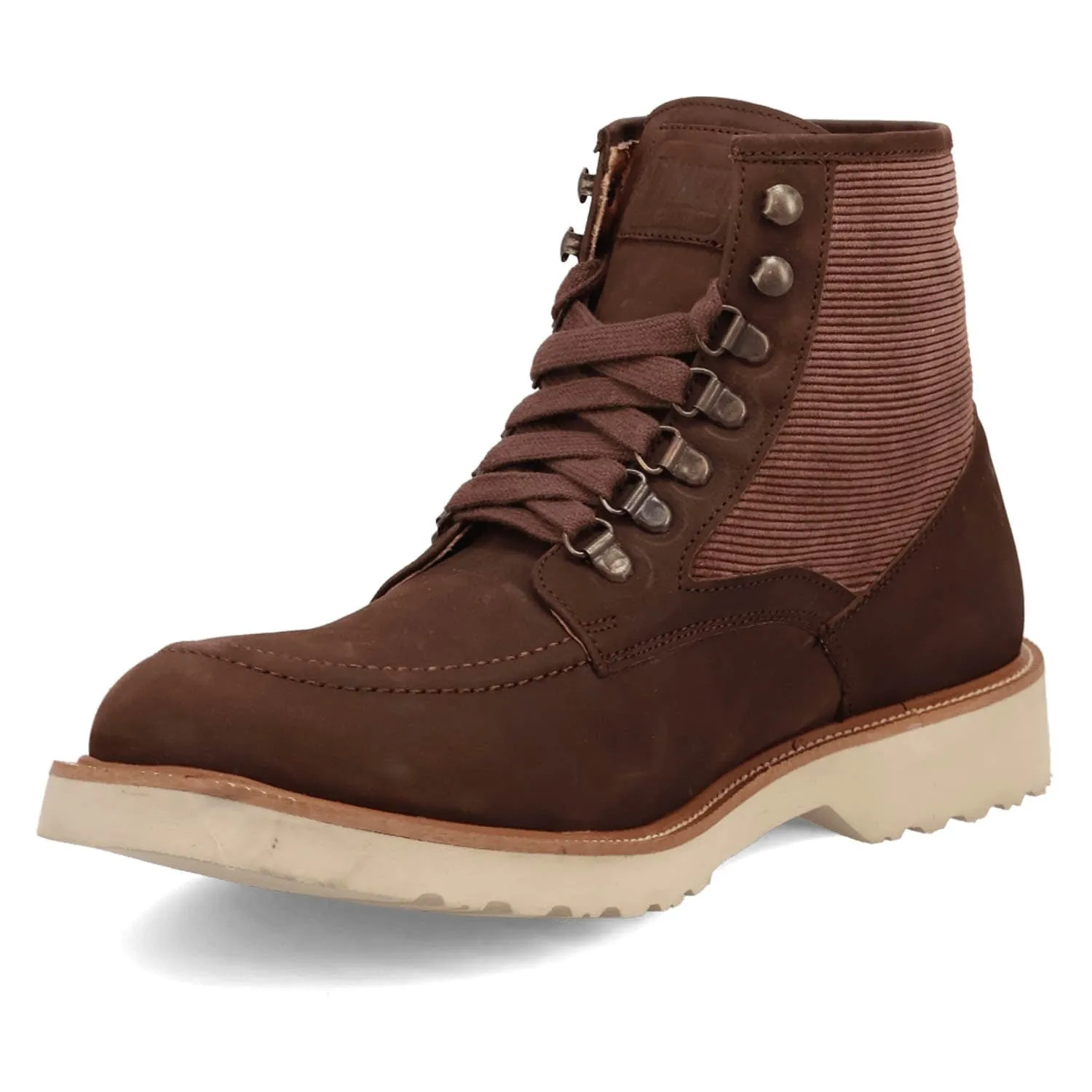 Dingo Mens Carlsbad Brown/Tan Leather Ankle Boots