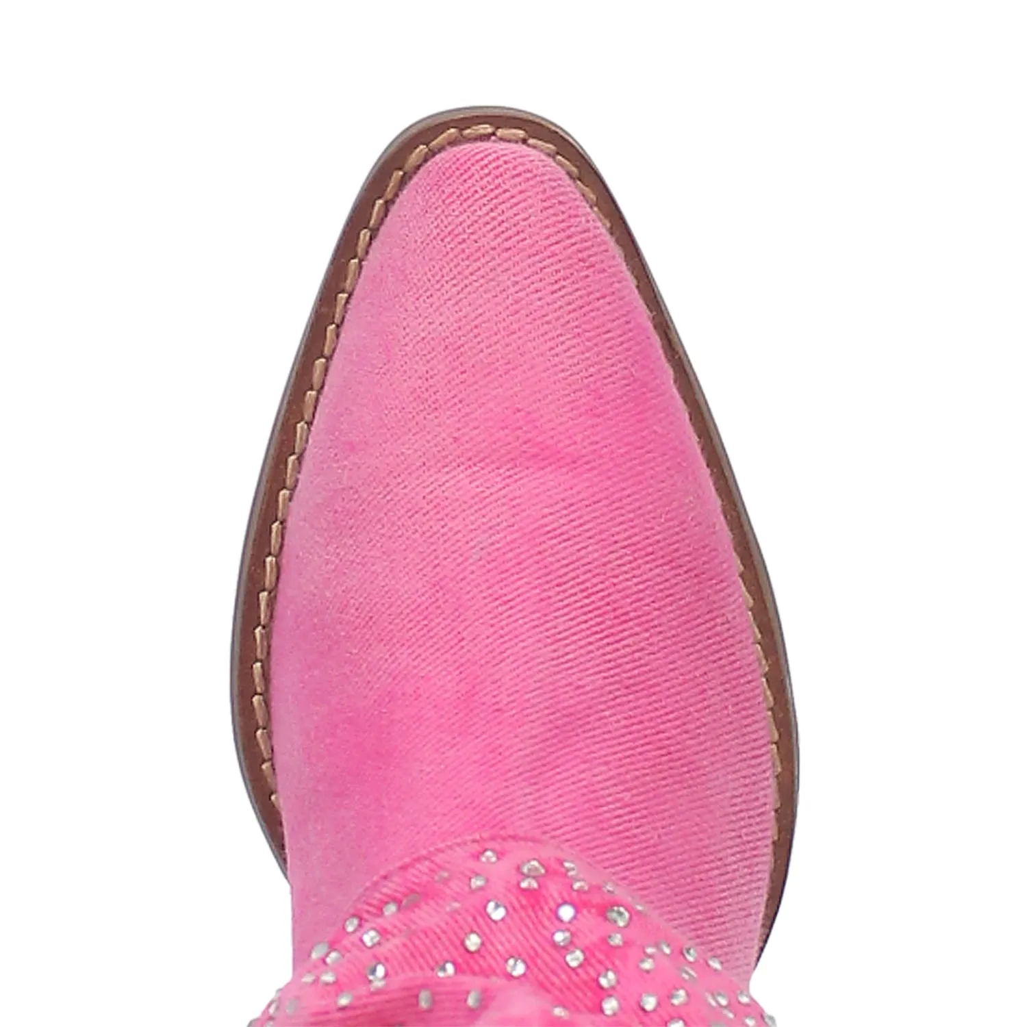 Dingo Womens Eye Candy Pink Denim Cowboy Boots