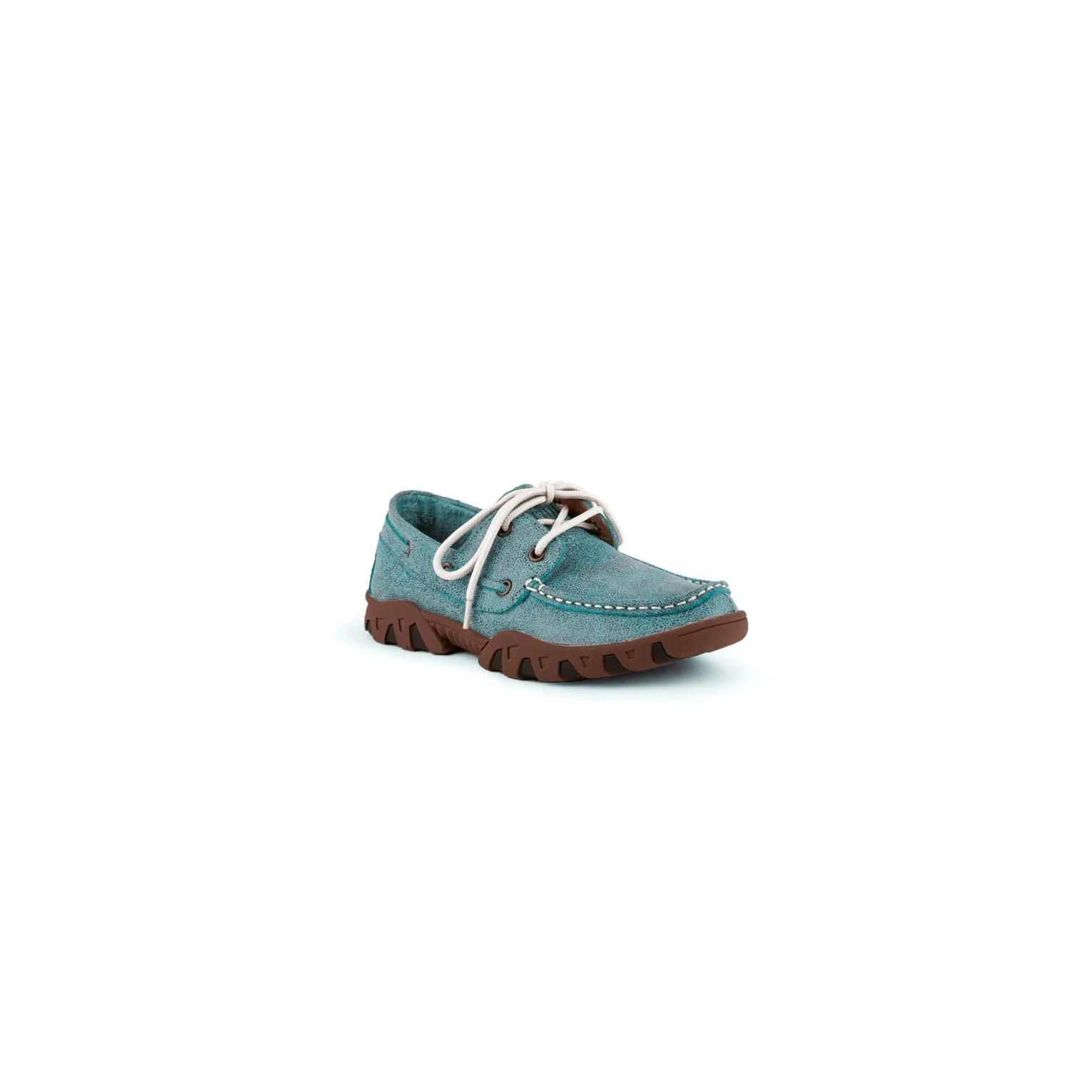 Ferrini Ladies Turquoise Leather Shoes Loafers