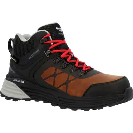 Georgia Mens Durablend Sport CT WP Hiker Black/Brown Leather Work Boots