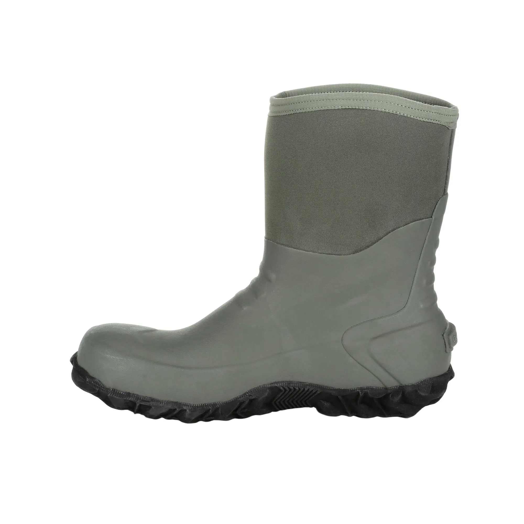 Georgia Mens Green Rubber 10in Waterproof Work Boots