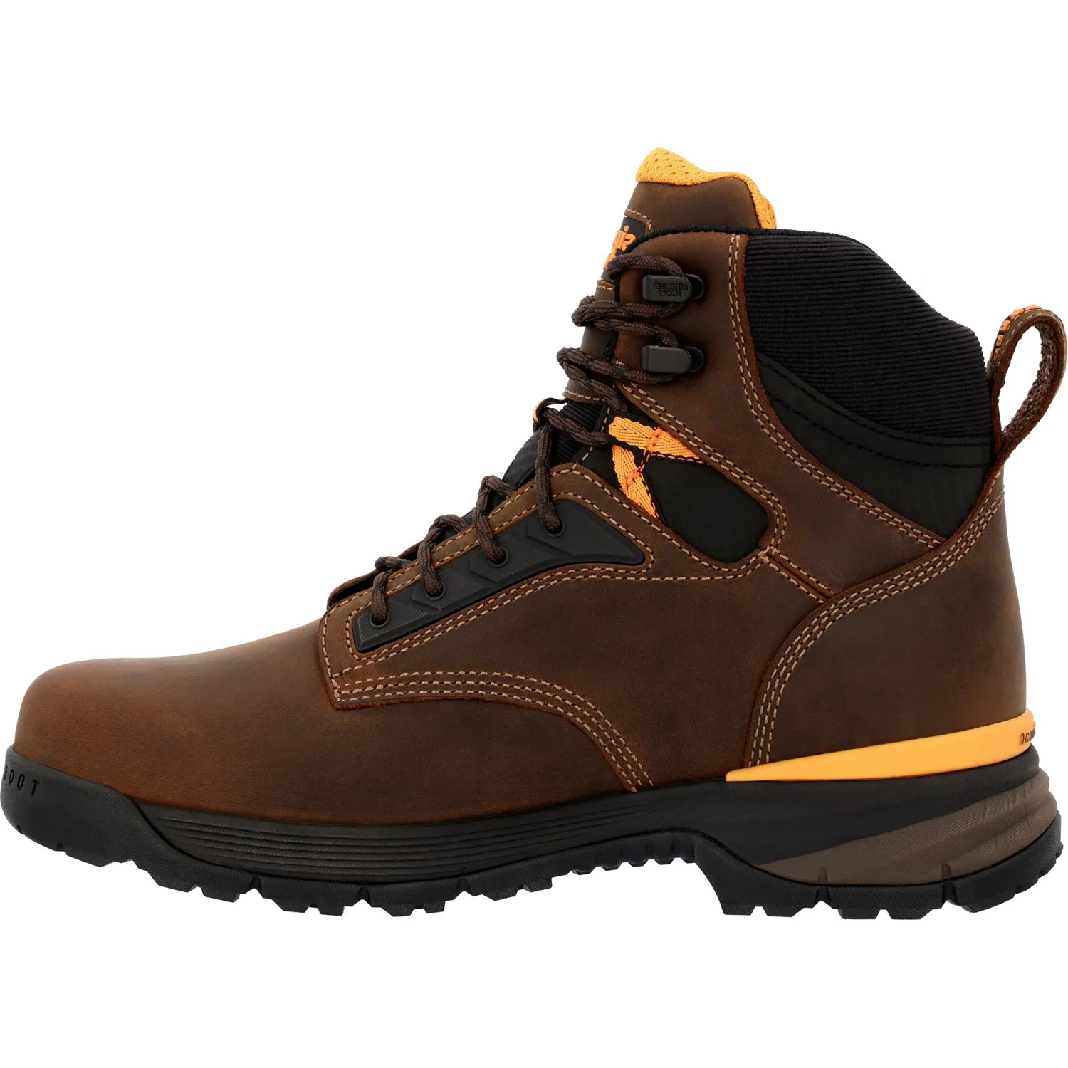 Georgia Mens TBD Waterproof AT Brown Leather Work Boots