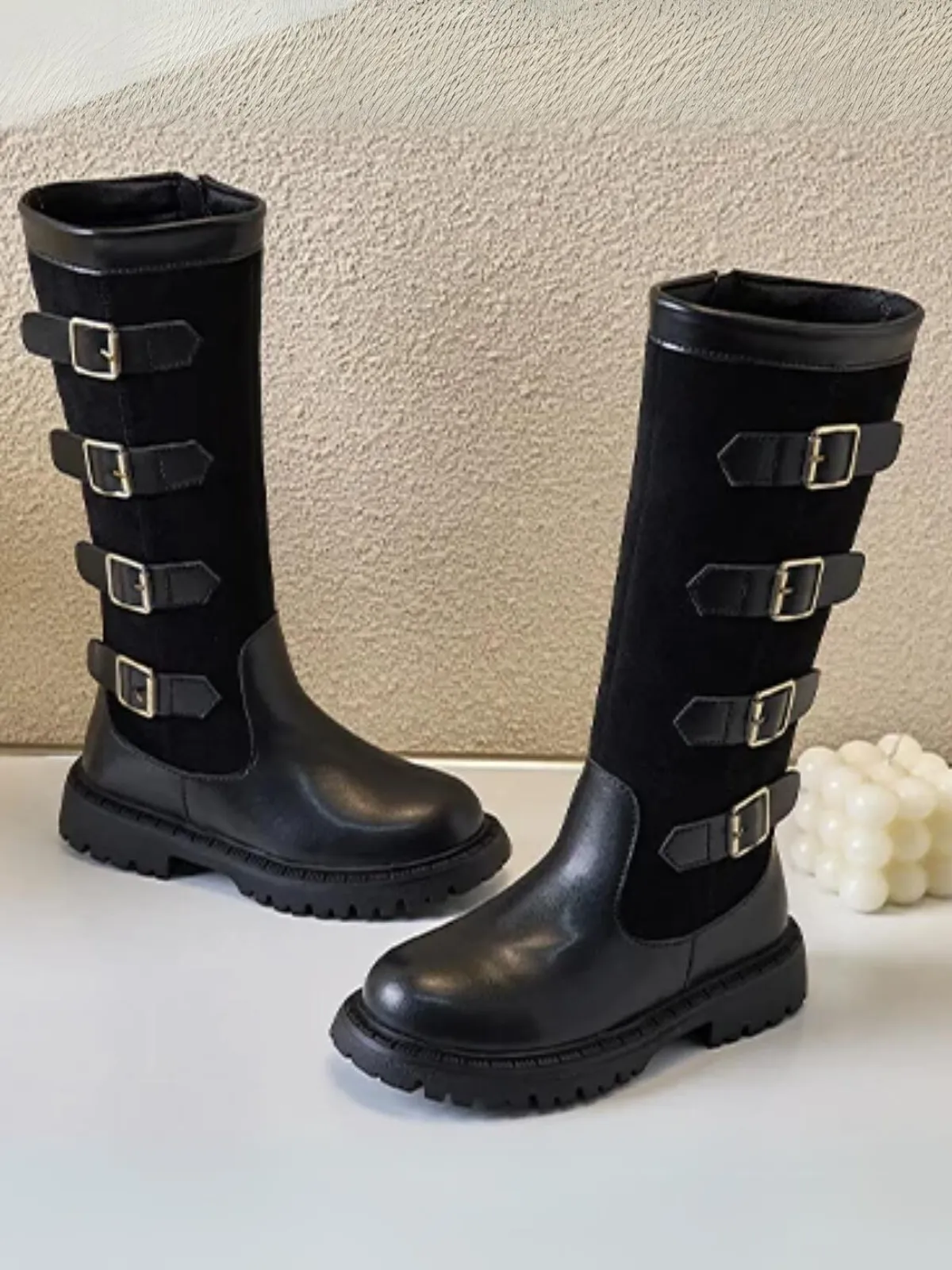 Girls High Top Fashion Knee-High Boots By Liv and Mia