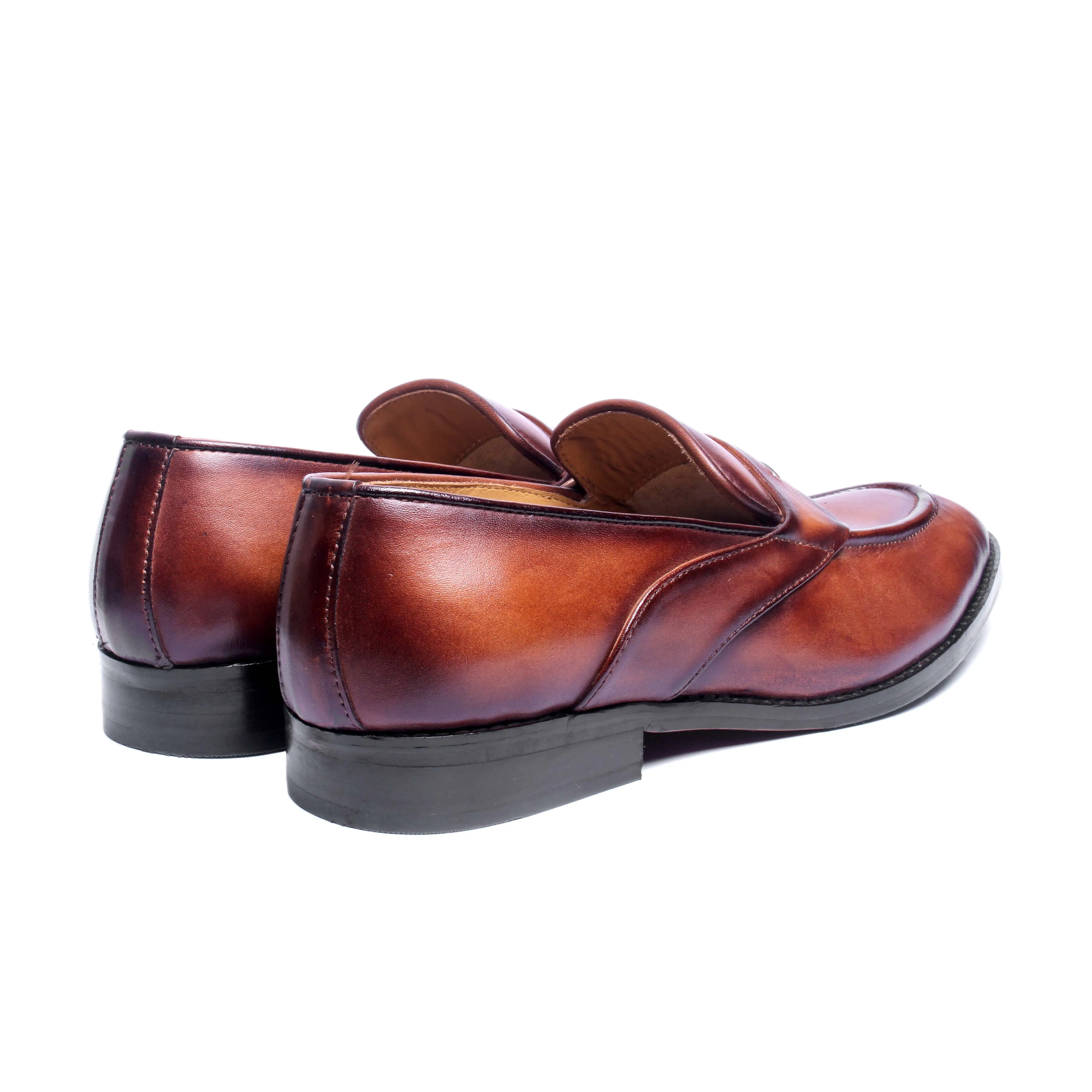 Hand Patina Saddle Loafers