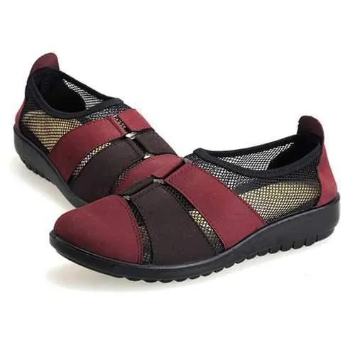 Hollow Out Breathable Stitching Casual Soft Flats