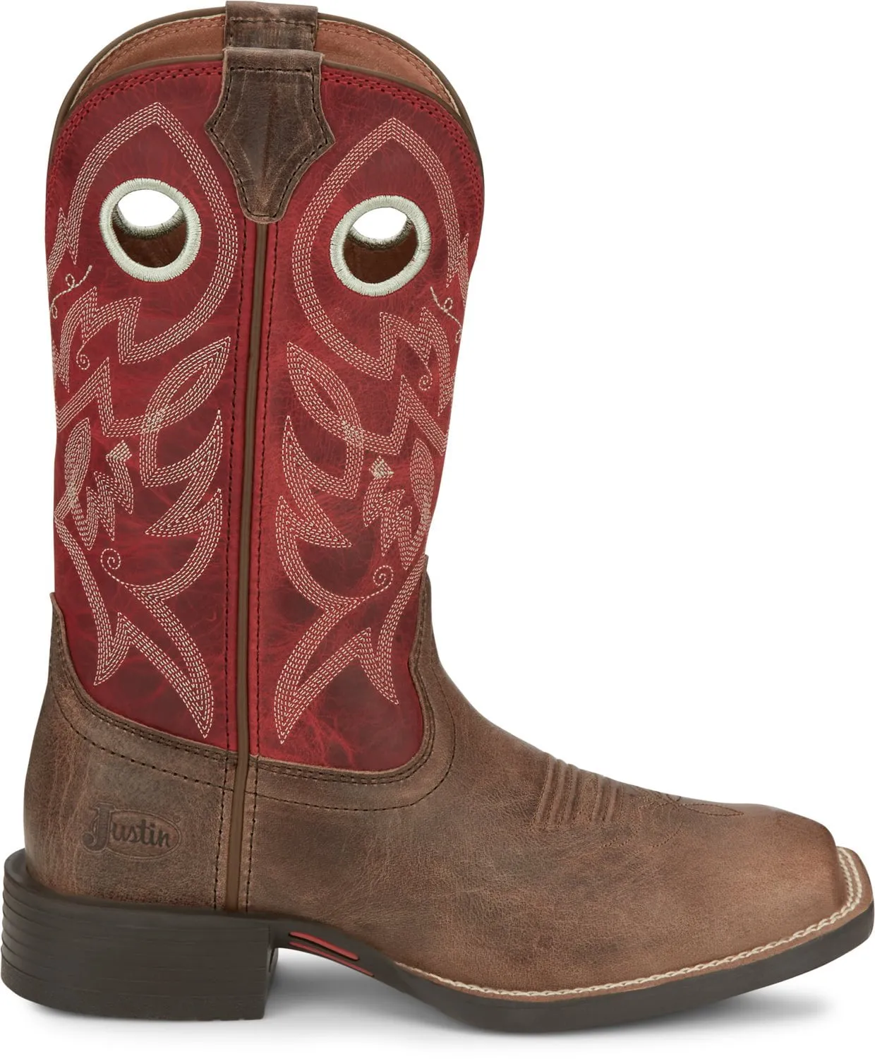 Justin Womens Liberty River Stone Leather Cowboy Boots