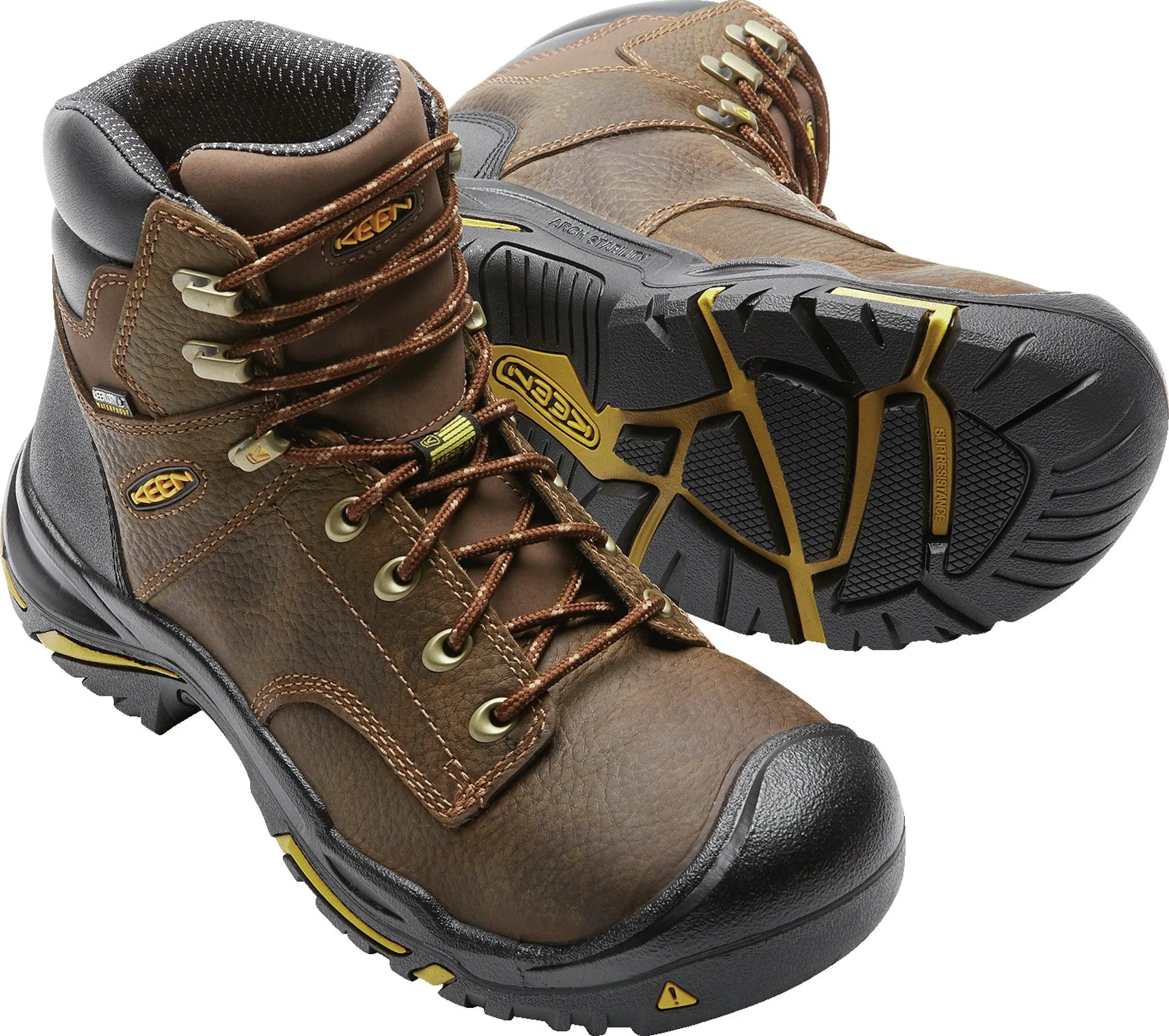 Keen Utility Cascade Brown Mens Mt Vernon 6in WP Nubuck Work Boots