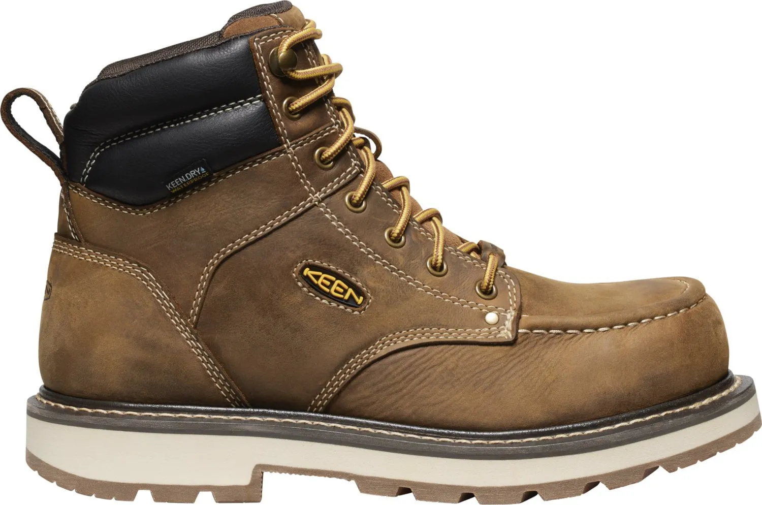 Keen Utility Mens Cincinnati 6in WP CT Belgian/Sandshell Leather Work Boots