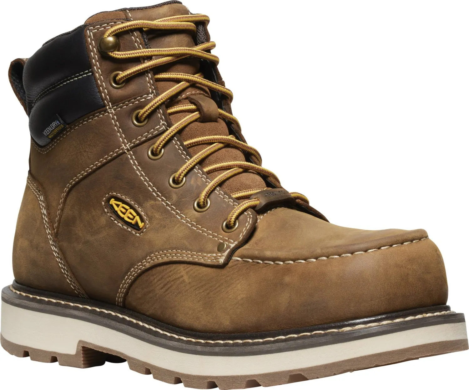 Keen Utility Mens Cincinnati 6in WP CT Belgian/Sandshell Leather Work Boots