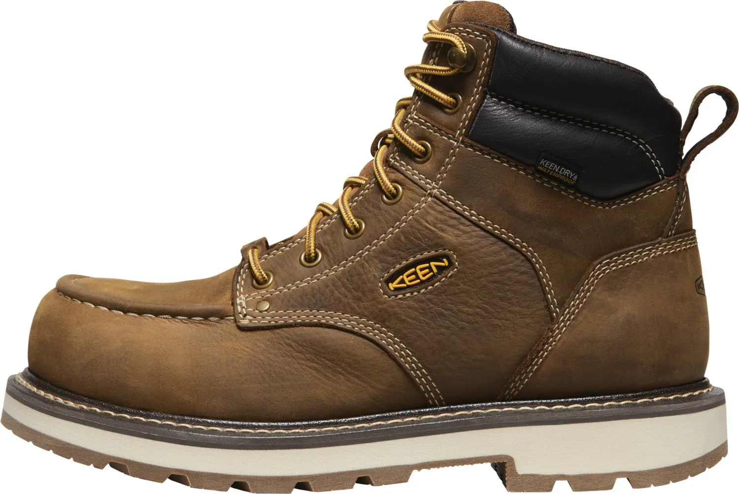 Keen Utility Mens Cincinnati 6in WP CT Belgian/Sandshell Leather Work Boots