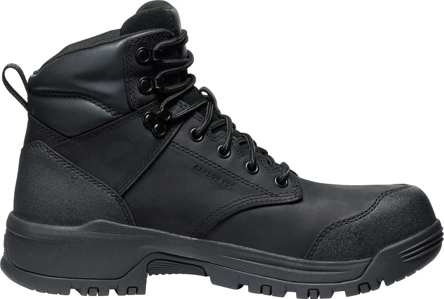 Keen Utility Mens Evanston 6in WP CT Black Leather Work Boots