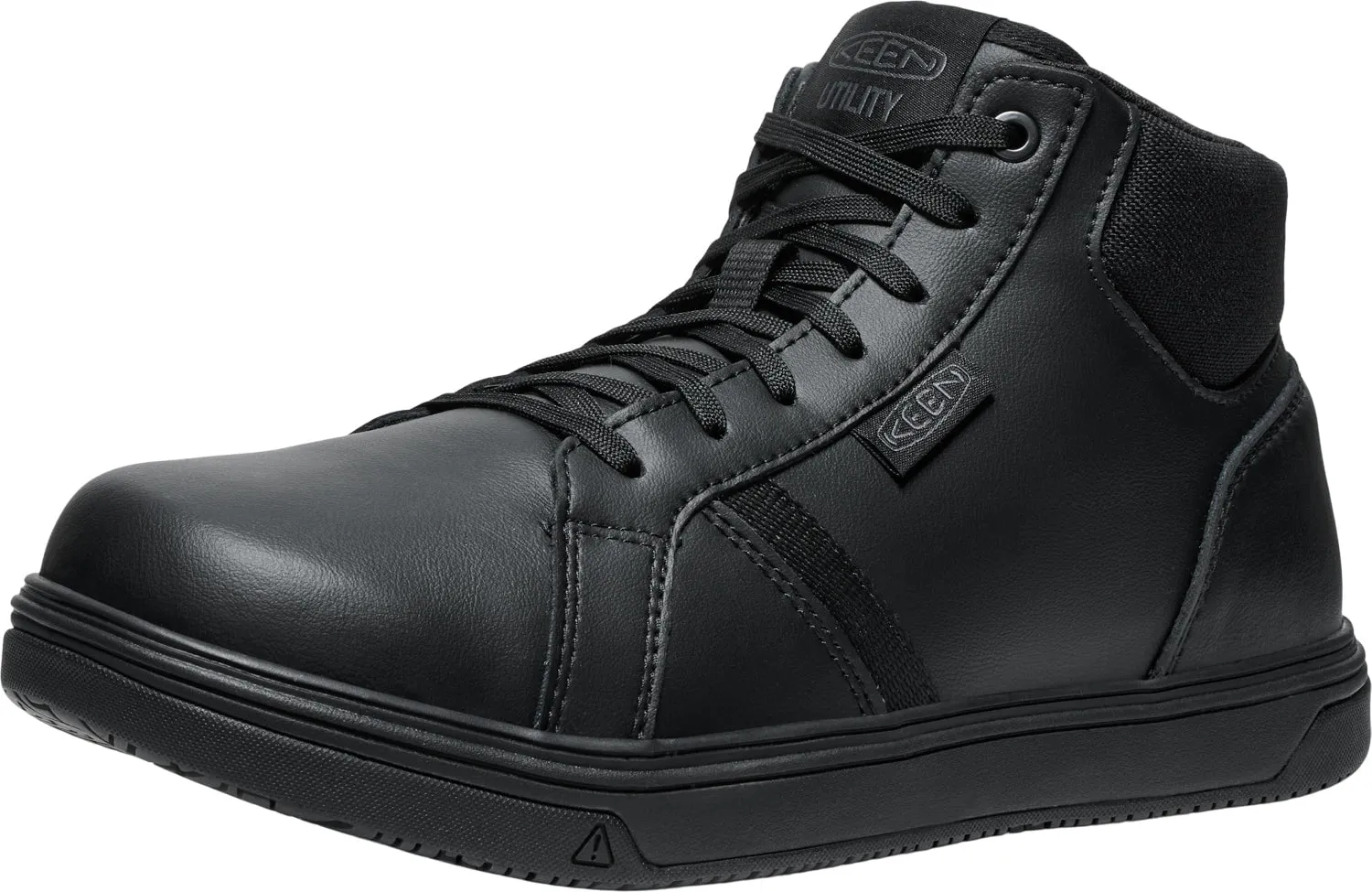 Keen Utility Mens Kenton Mid PTC Soft Toe Black Leather Work Boots