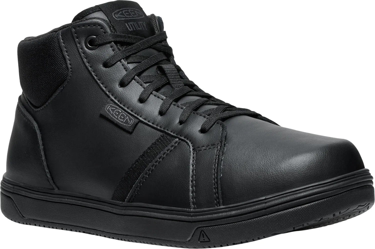 Keen Utility Mens Kenton Mid PTC Soft Toe Black Leather Work Boots