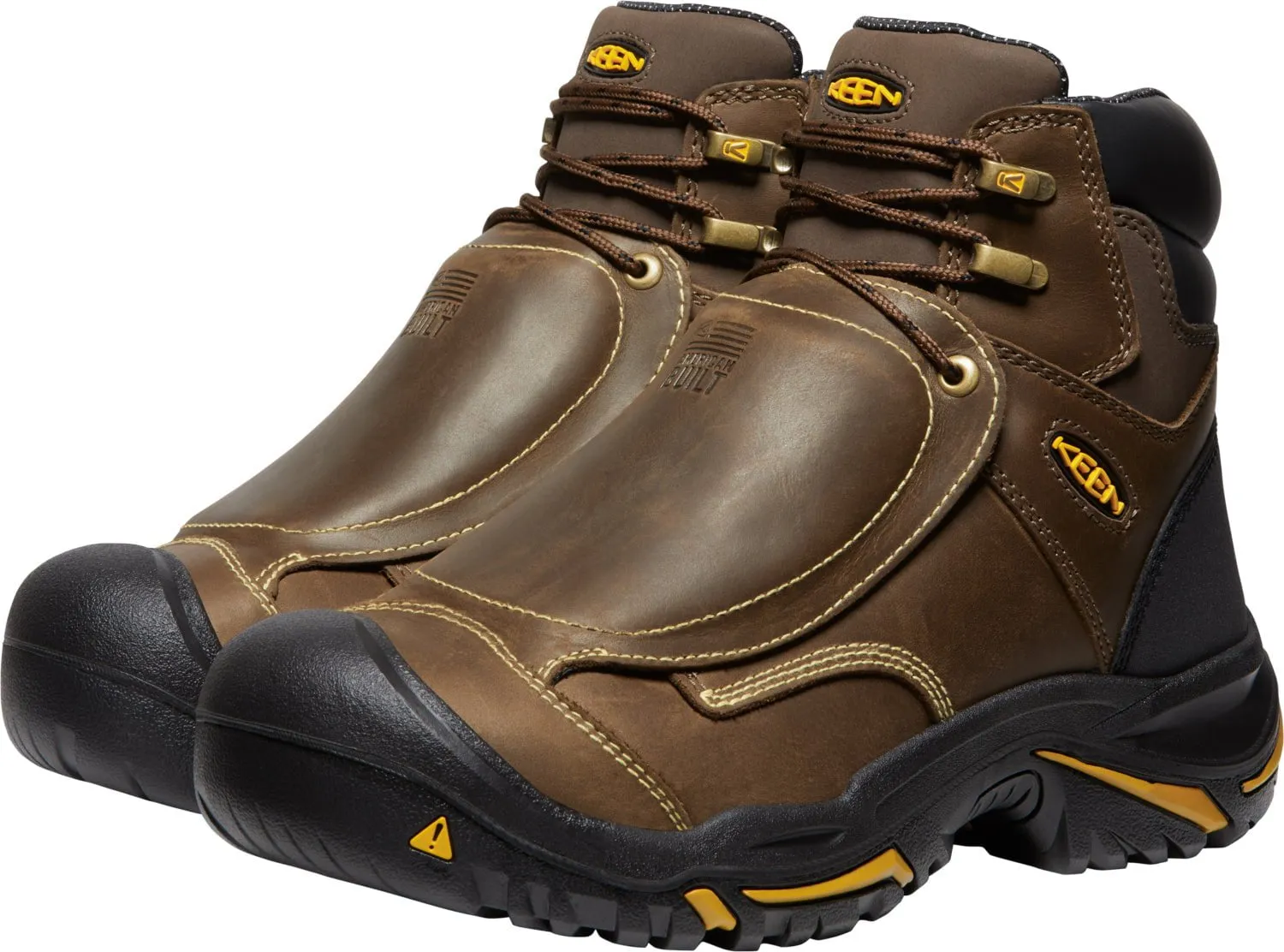 Keen Utility Mens Mt Vernon 6in Met Cascade Brown/Tawny Olive Leather Work Boots