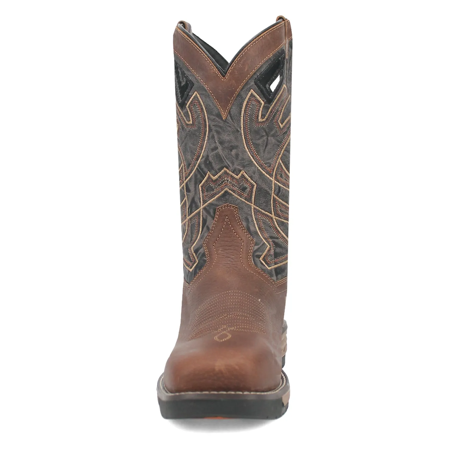 Laredo Mens Nazca Brown/Black Leather Cowboy Boots