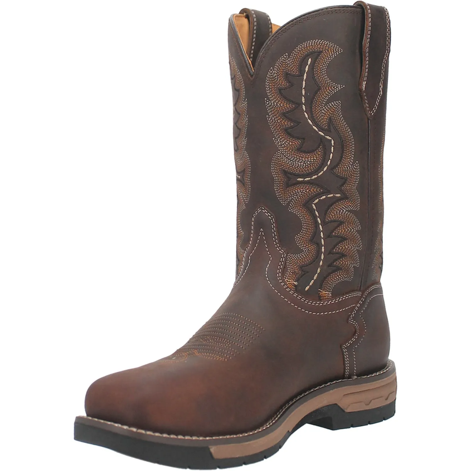 Laredo Mens Stringfellow Steel Toe Brown Leather Work Boots