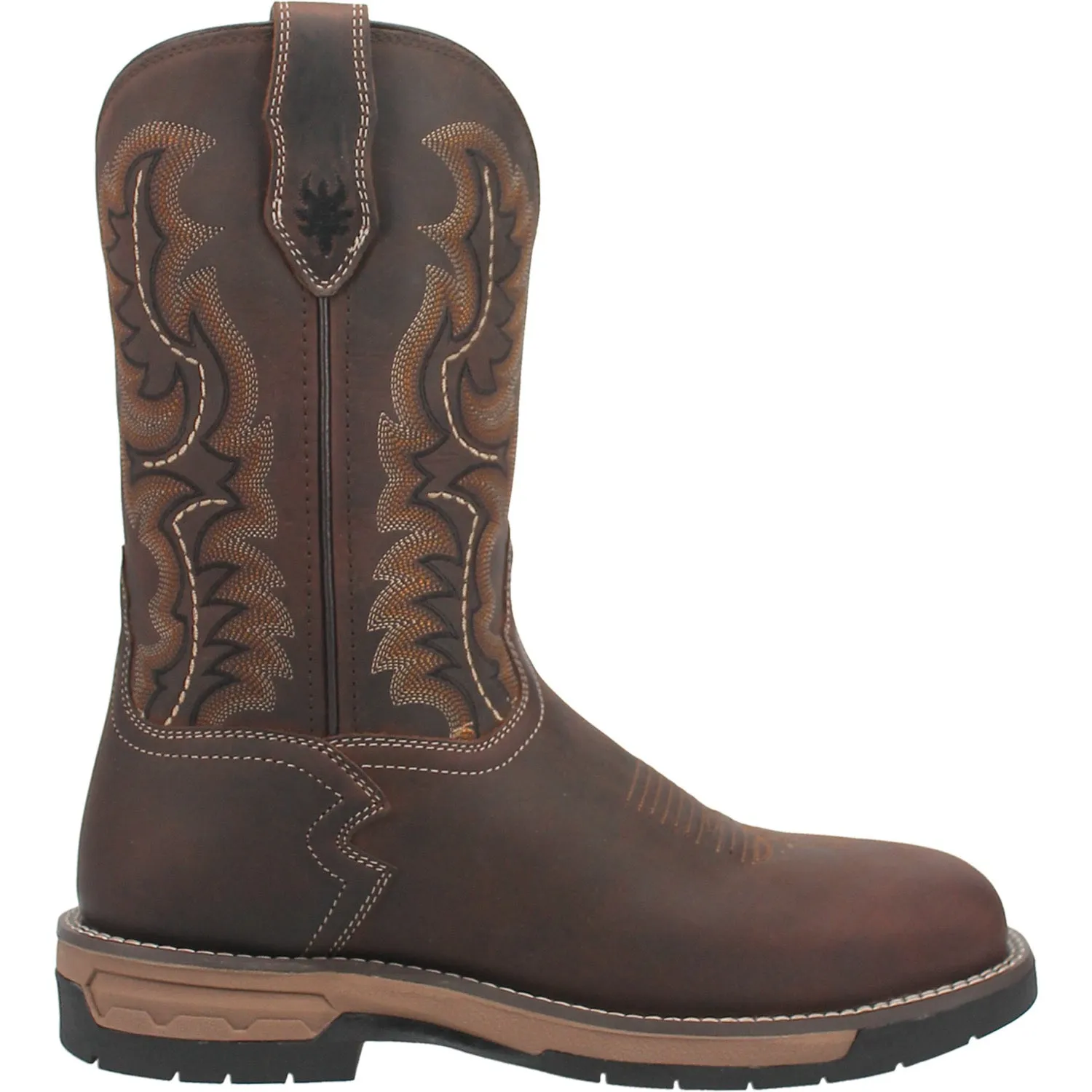 Laredo Mens Stringfellow Steel Toe Brown Leather Work Boots